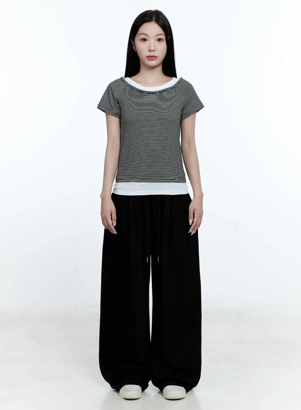 Pintuck Wide-Leg Trousers CG513