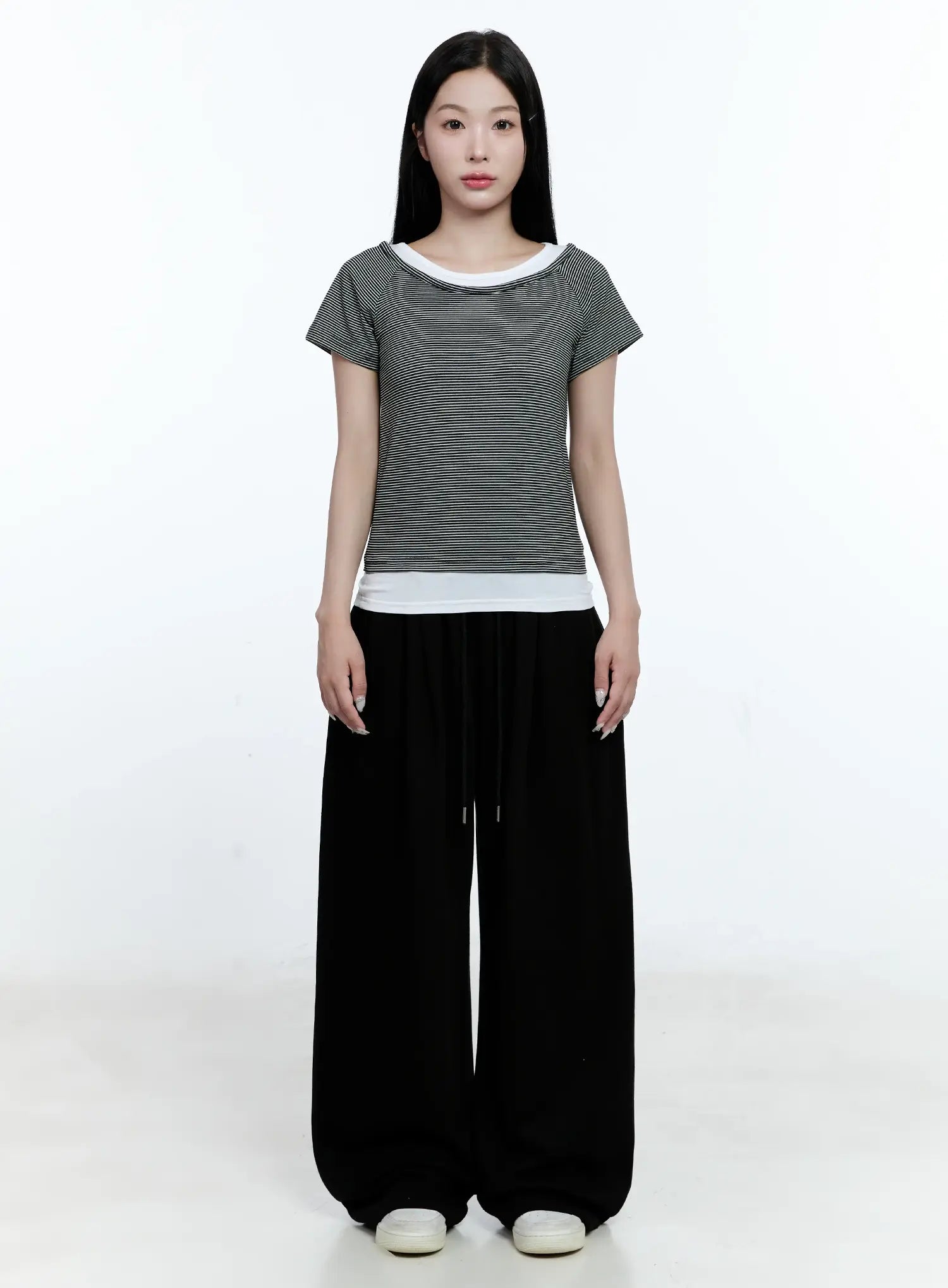 Pintuck Wide-Leg Trousers CG513