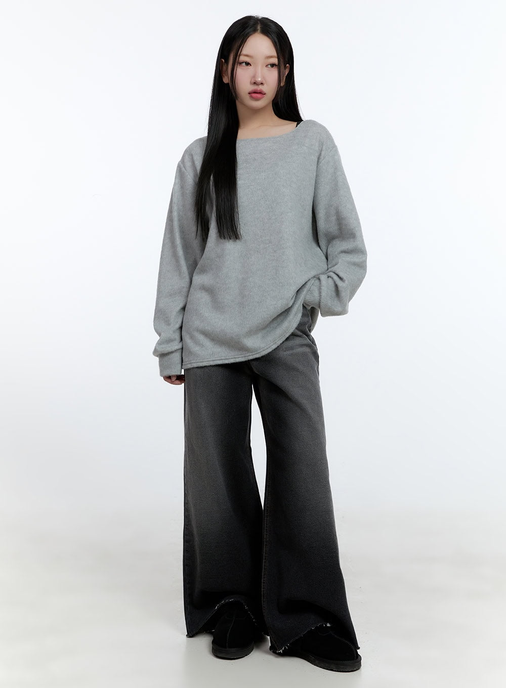 Caity Washed Wide-Leg Jeans CD423