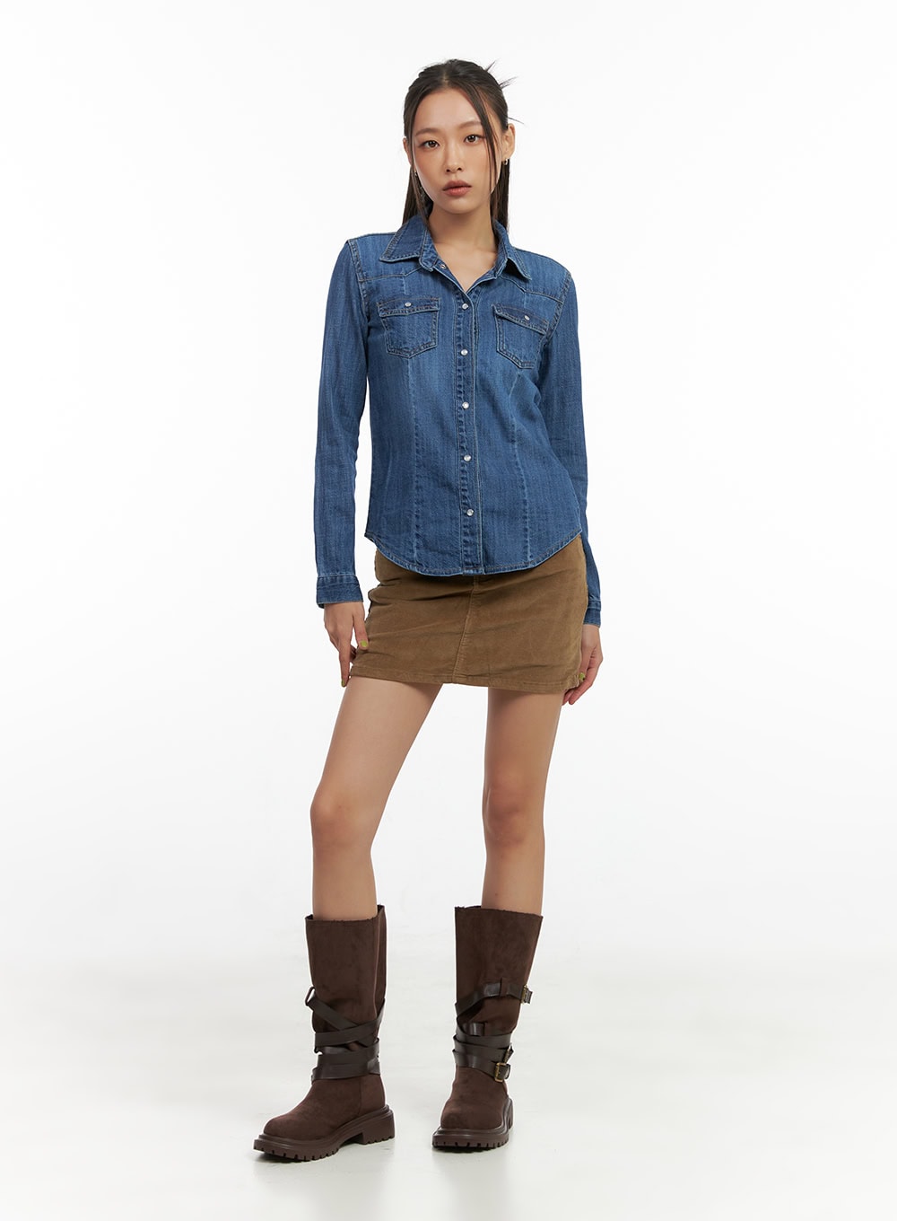 Denim Washed Pocket Shirt CO424