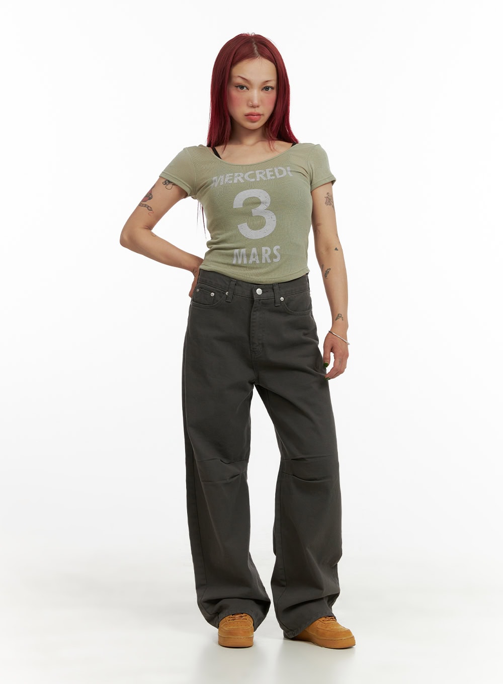 Graphic Cotton Crop Tee CY430