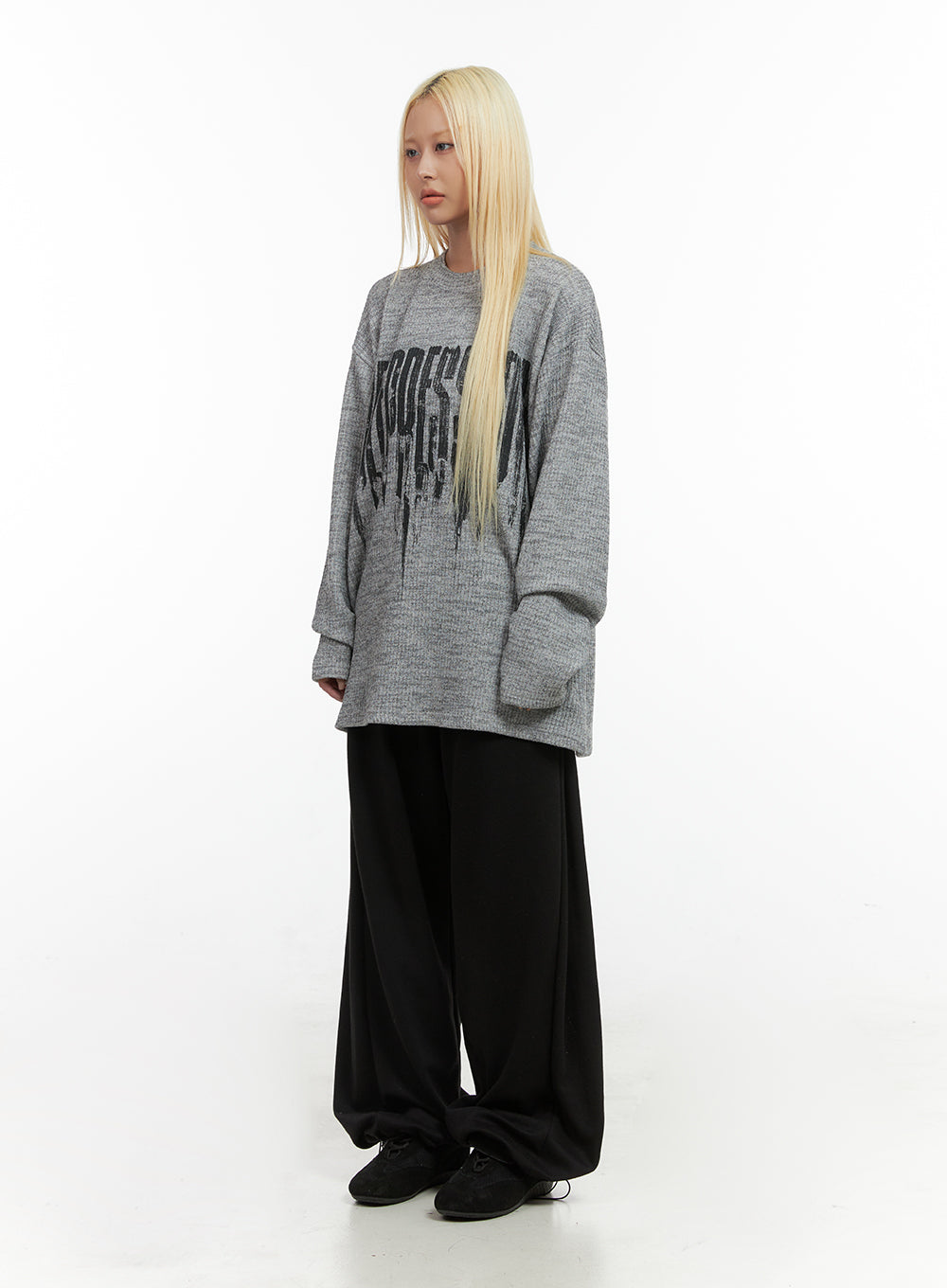 Stellar Graphic Print Oversized Top CO415