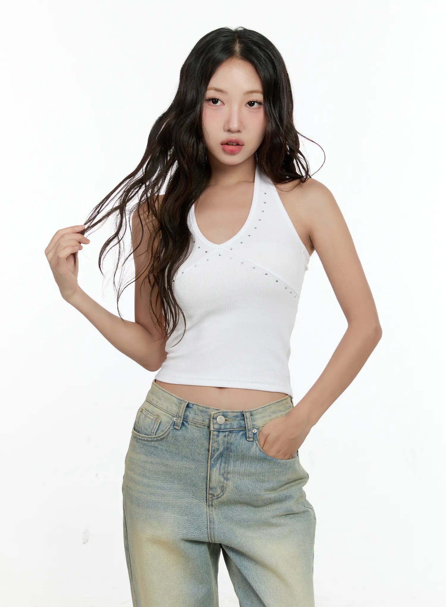 Studded Halter Top CL531