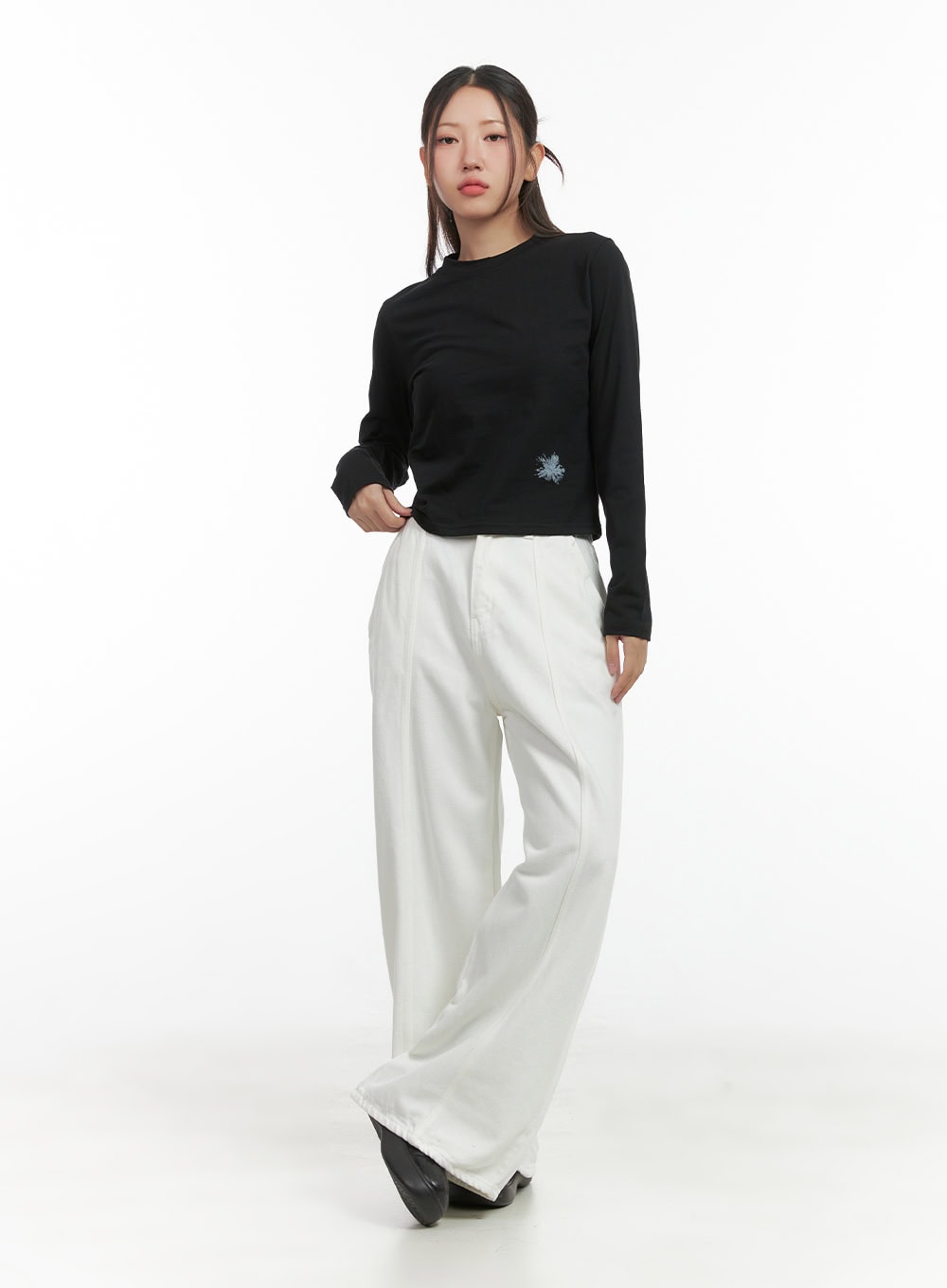 Round Neck Graphic Top CO417