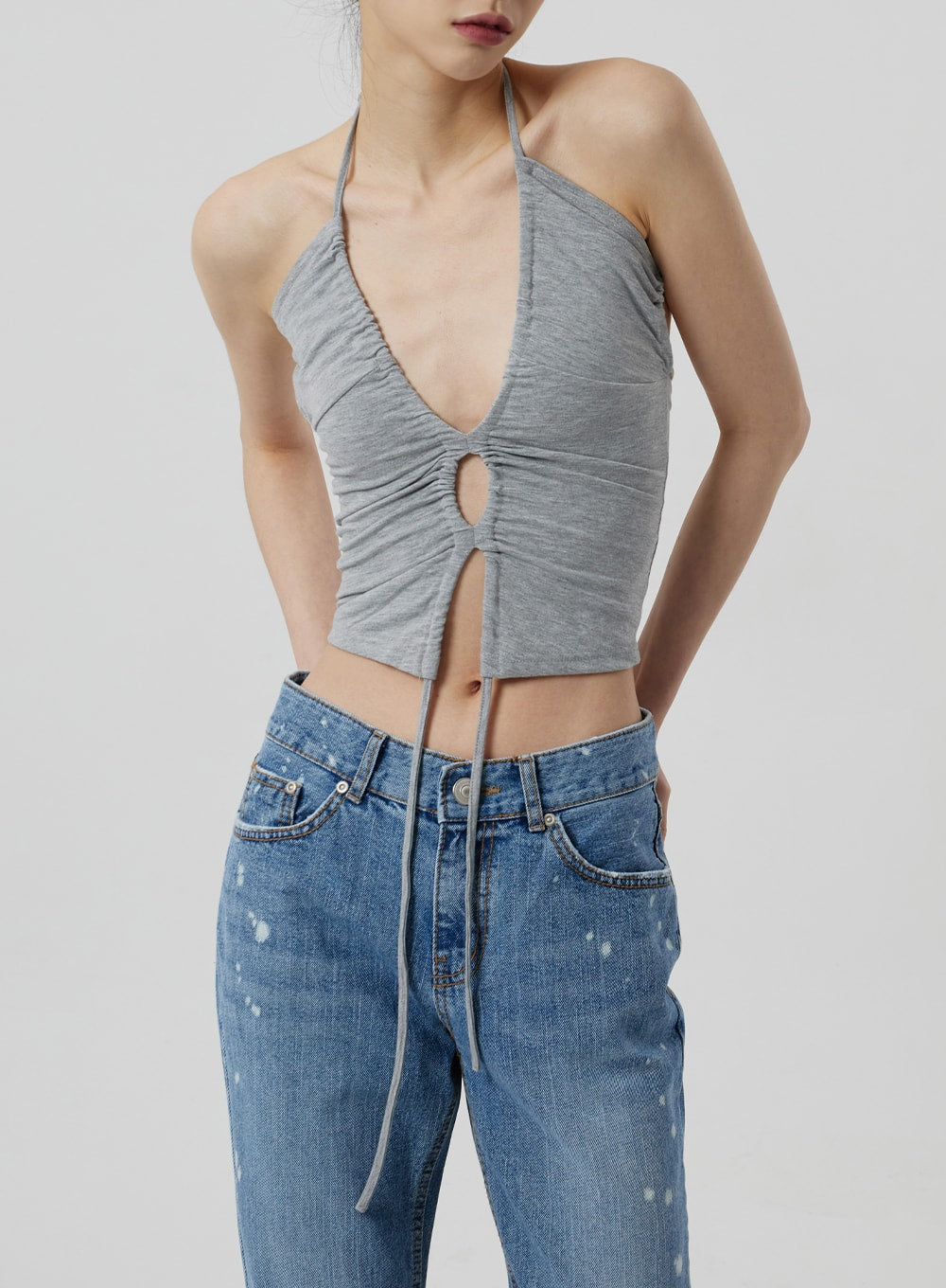 Neck strap Cropped Top CF309