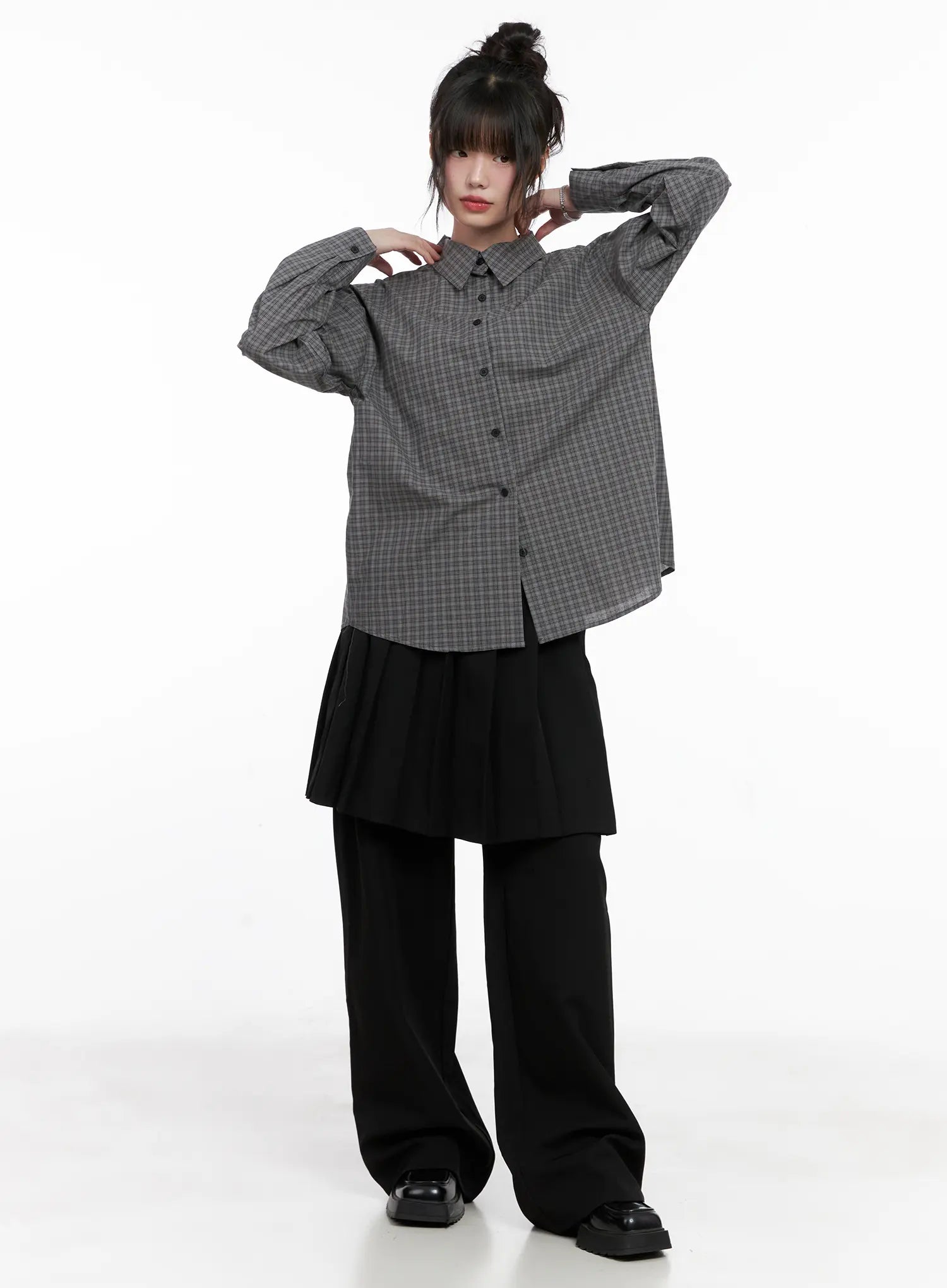Checkered Button-Up Shirt CG515