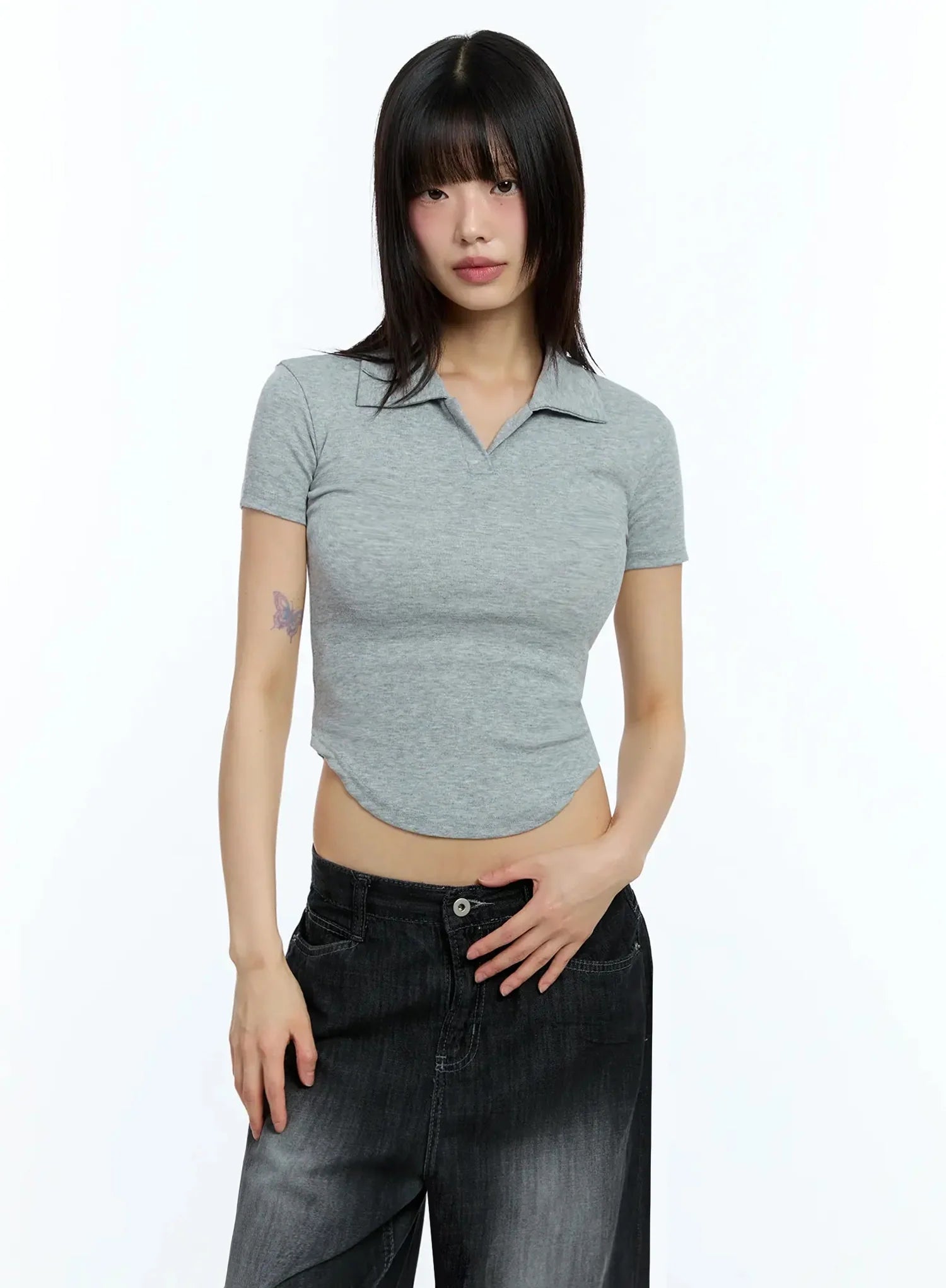 Collared Slim-Fit Tee IU524