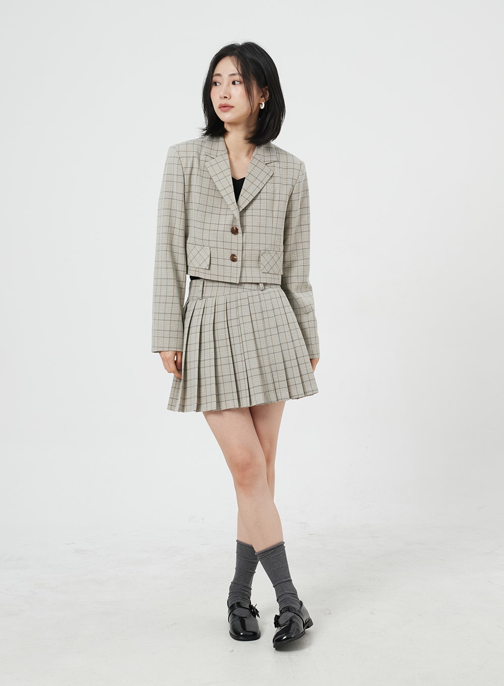 Plaid Mini Skirt OM327