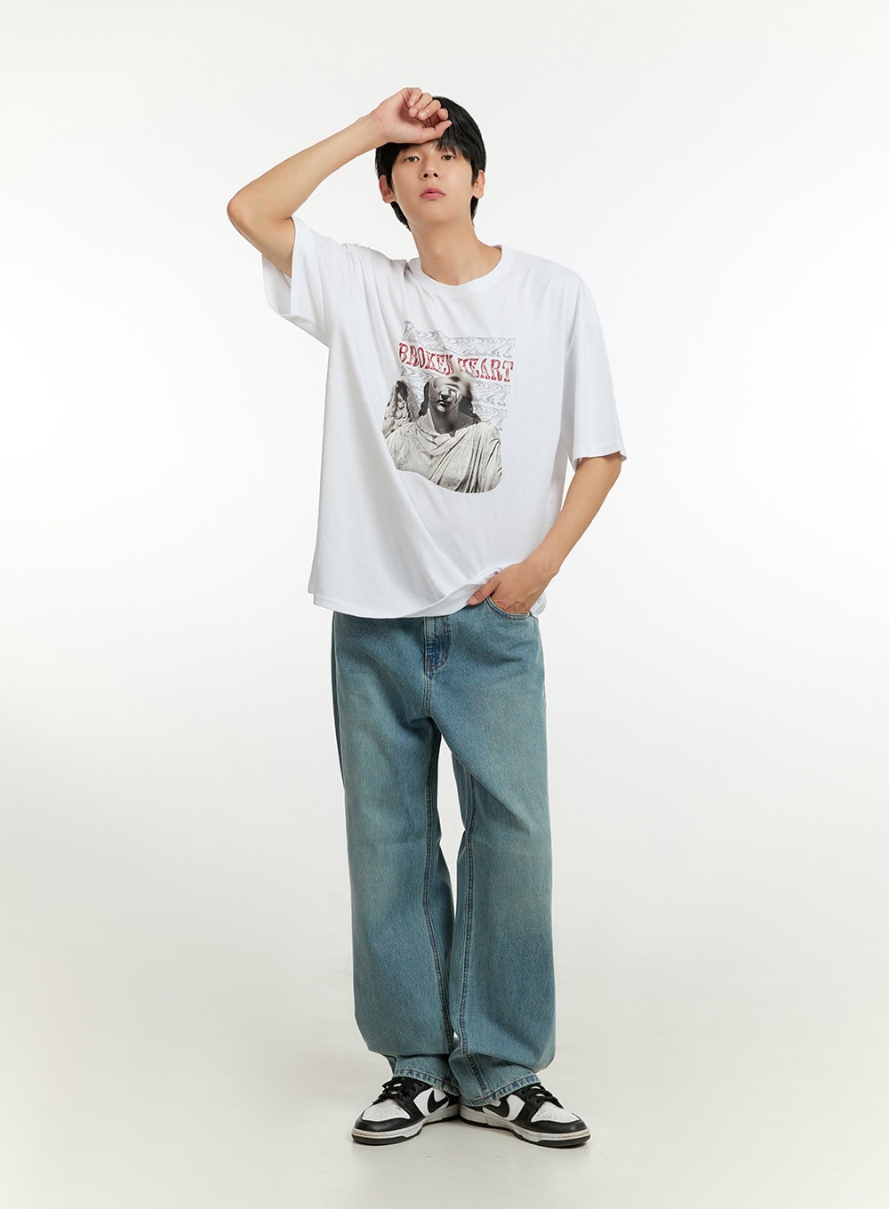 Men's Oversized Graphic Cotton T-Shirt IL412