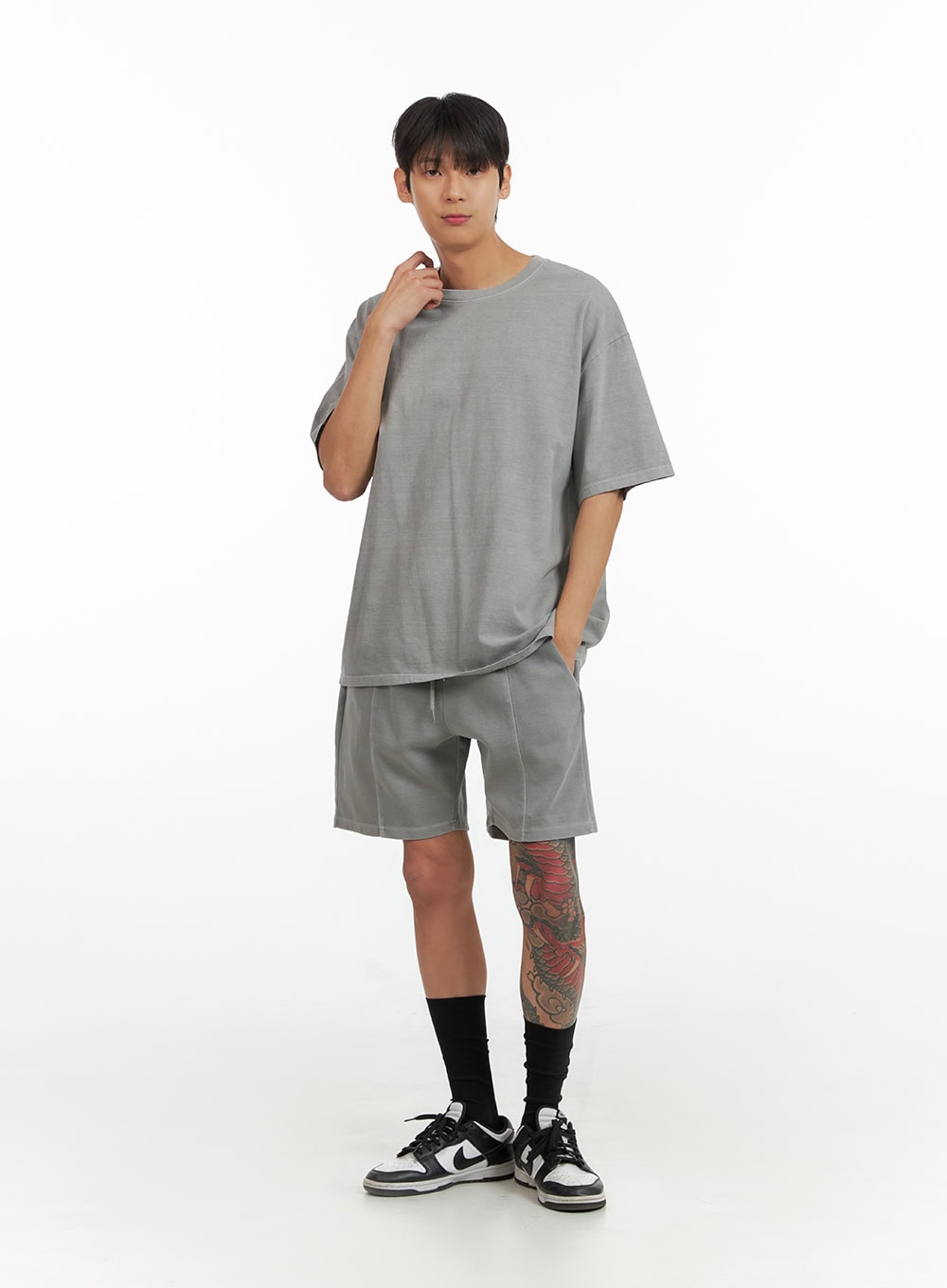 Men's Basic Round Neck T-Shirt IU419
