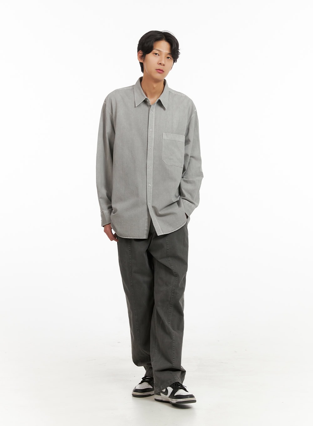 Men's Oversize Button Down Shirt IY424