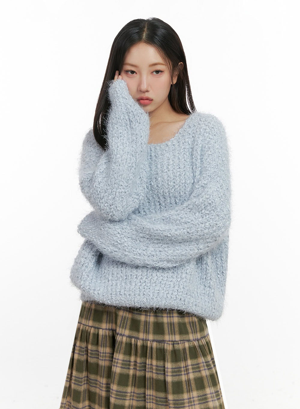 Classic Solid Long Sleeve Sweater IN415