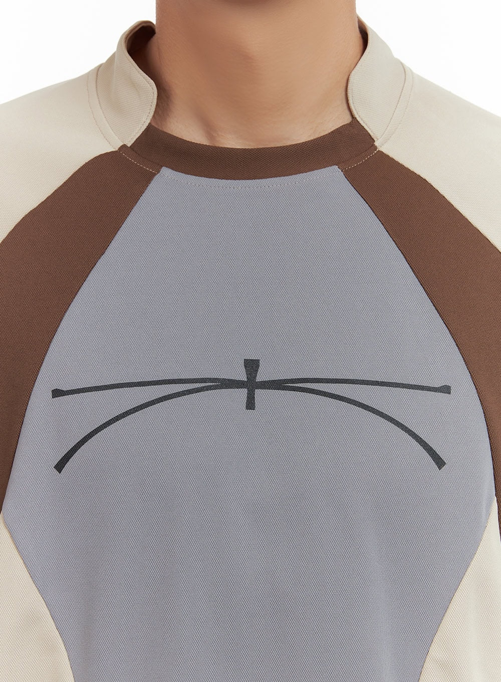 Men's Nylon Raglan Graphic Long Sleeve IL403