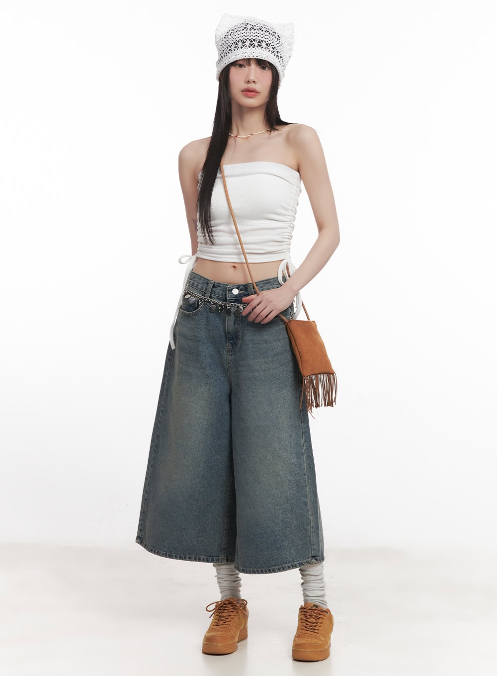 Side Ruched Tube Top CM520