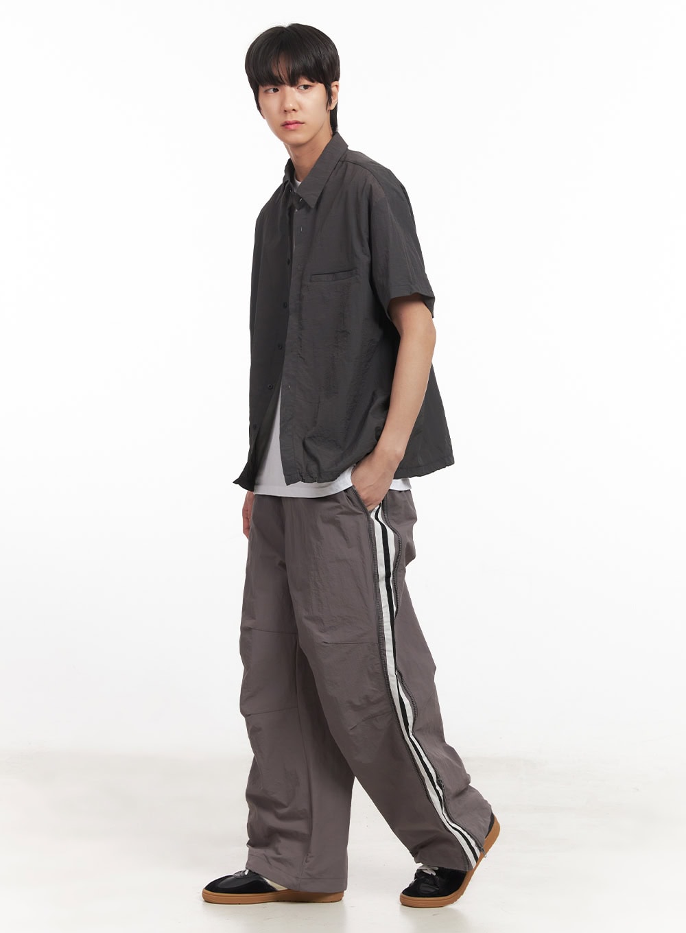 Men's Loose-Fit Boxy Collared Shirt IA510