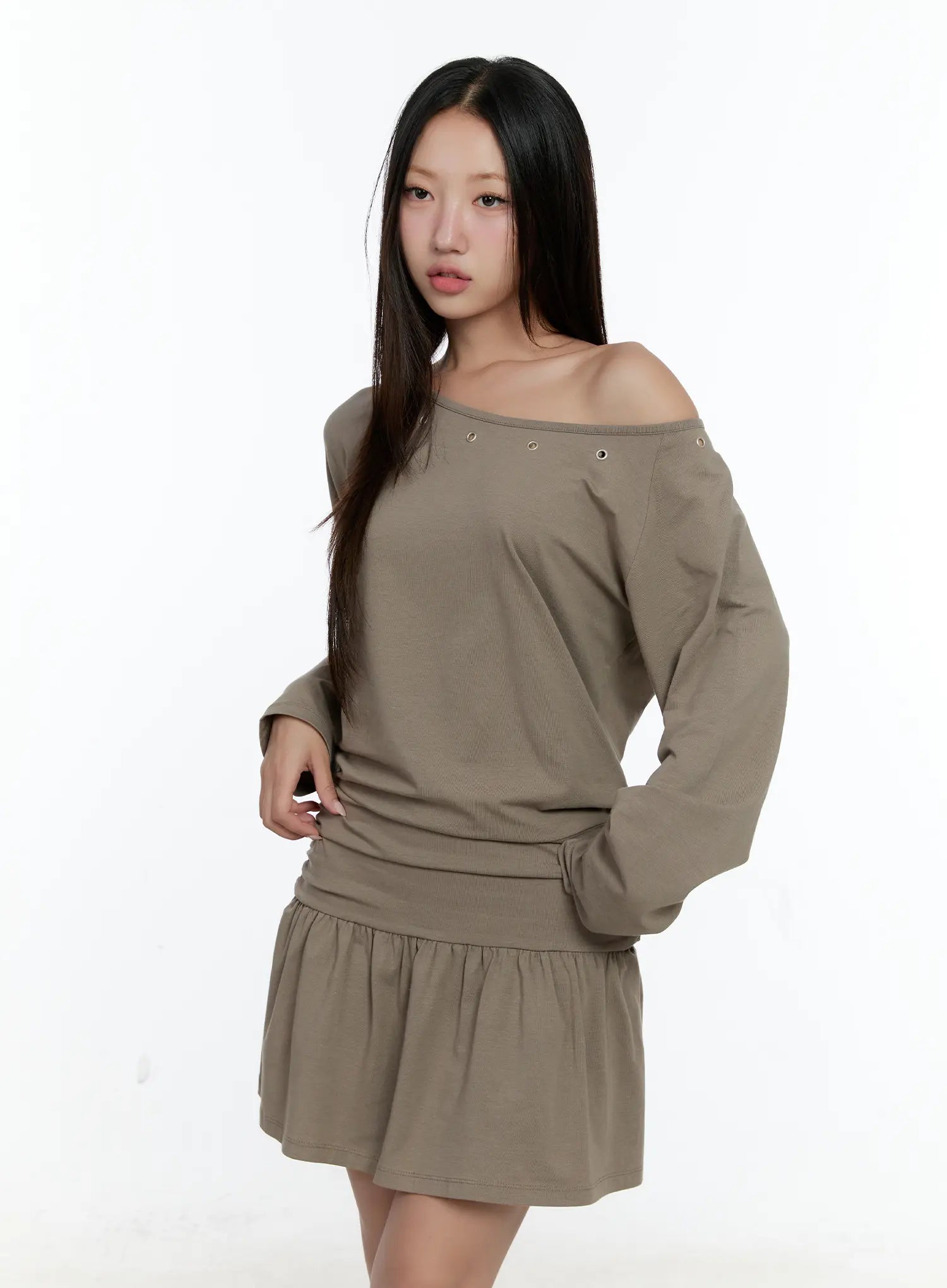 Studded Off-Shoulder Mini Dress CS517