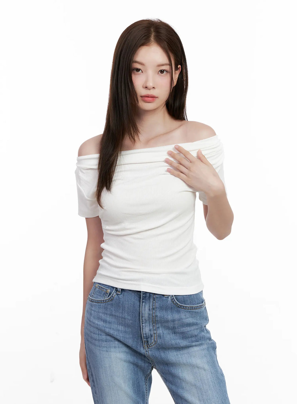 Chic Off-Shoulder Short-Sleeve Top CL524