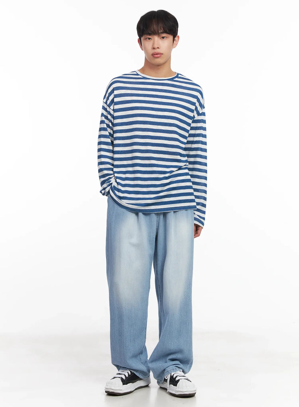 Men's Adjustable Linen Denim Pants (Light blue) IU519