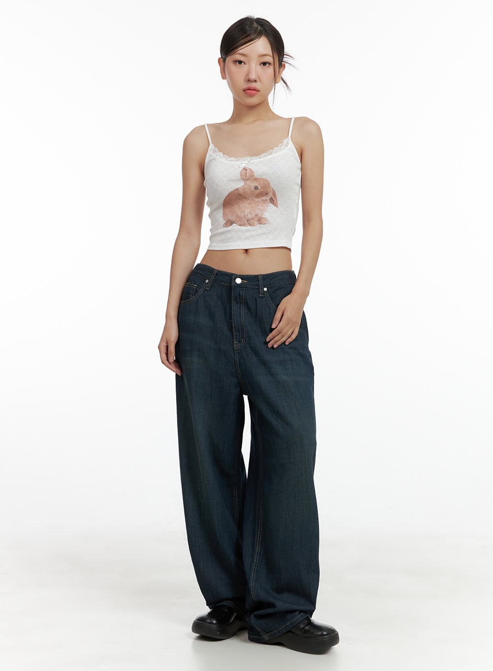 Dark Wash Wide Jeans CU305