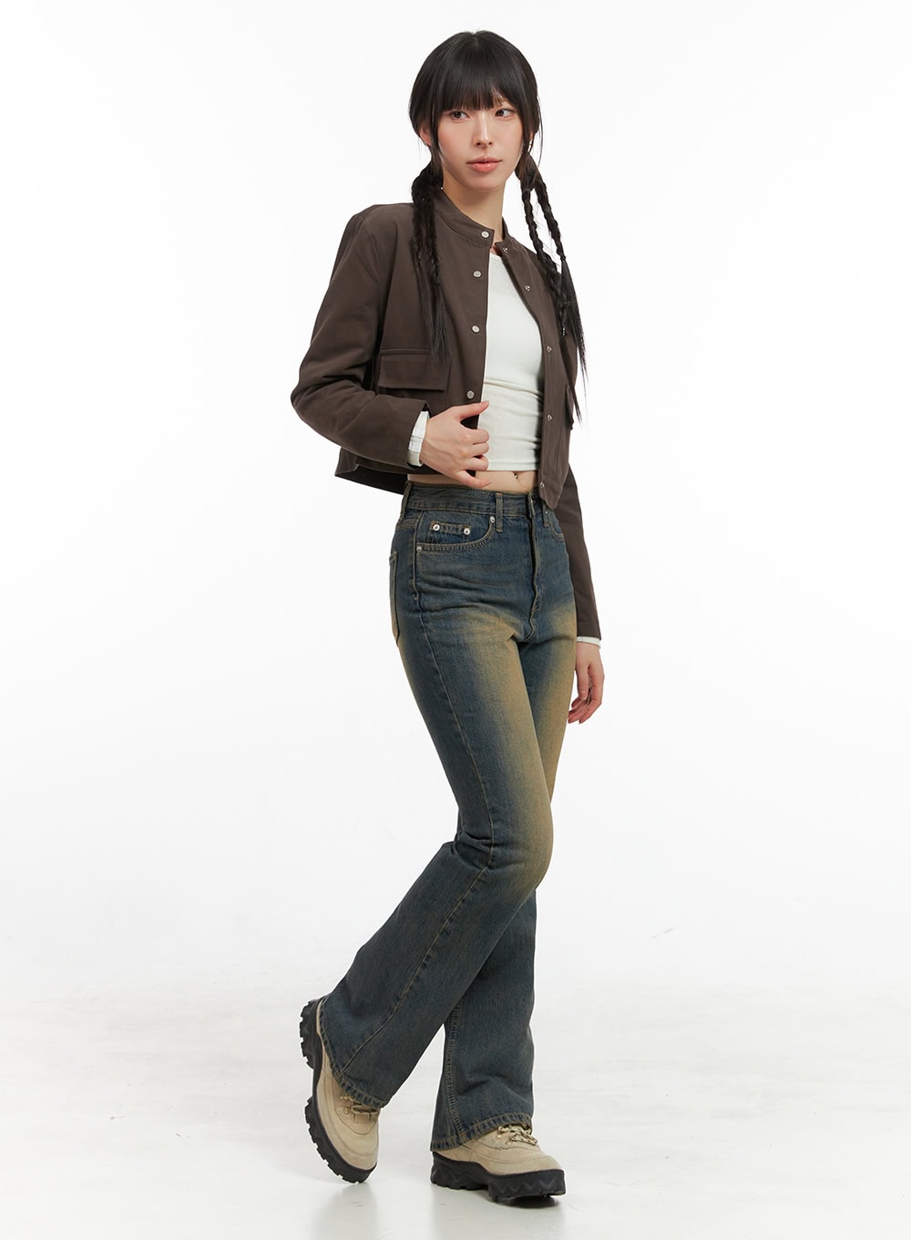Solid Suede Crop Jacket CG419