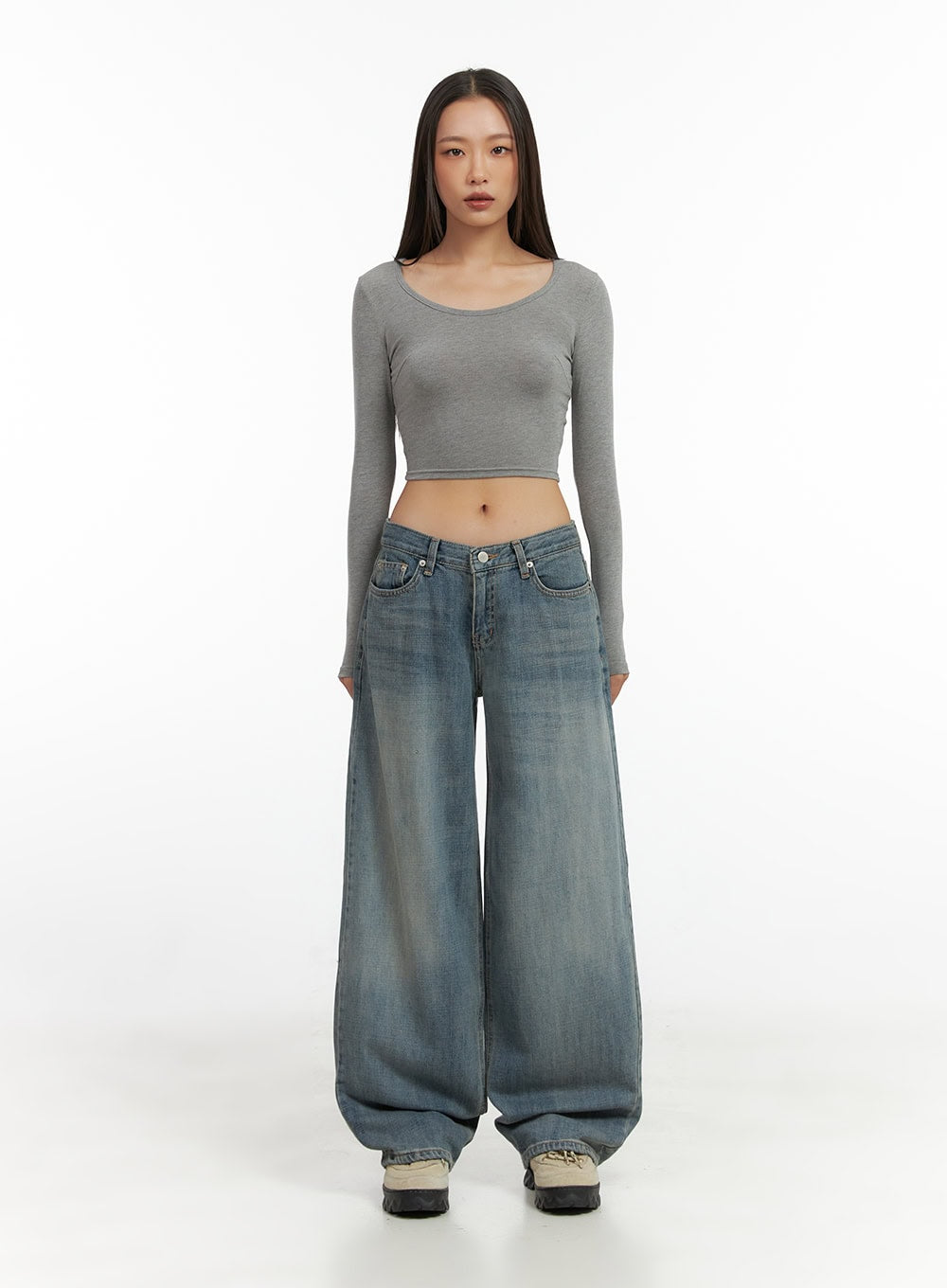 Nadia Washed Low-Waist Baggy Jeans CO424