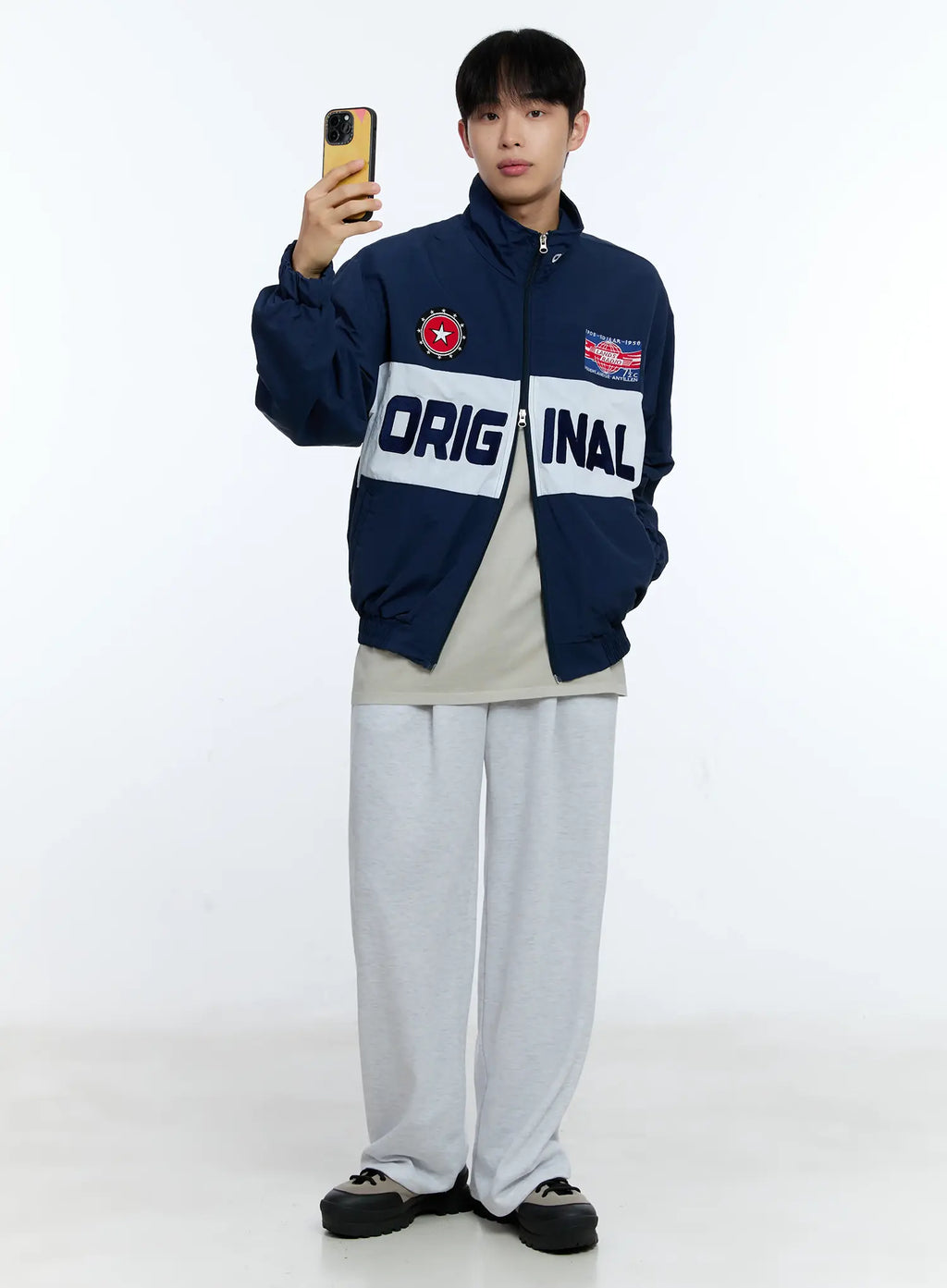 Men's Original Graphic Windbreaker Jacket IG515