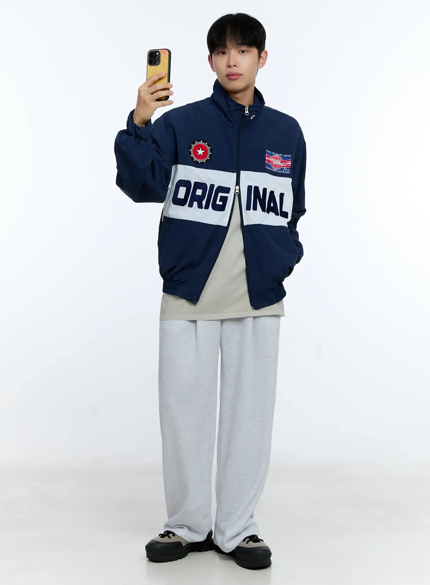 Men's Original Graphic Windbreaker Jacket IG515