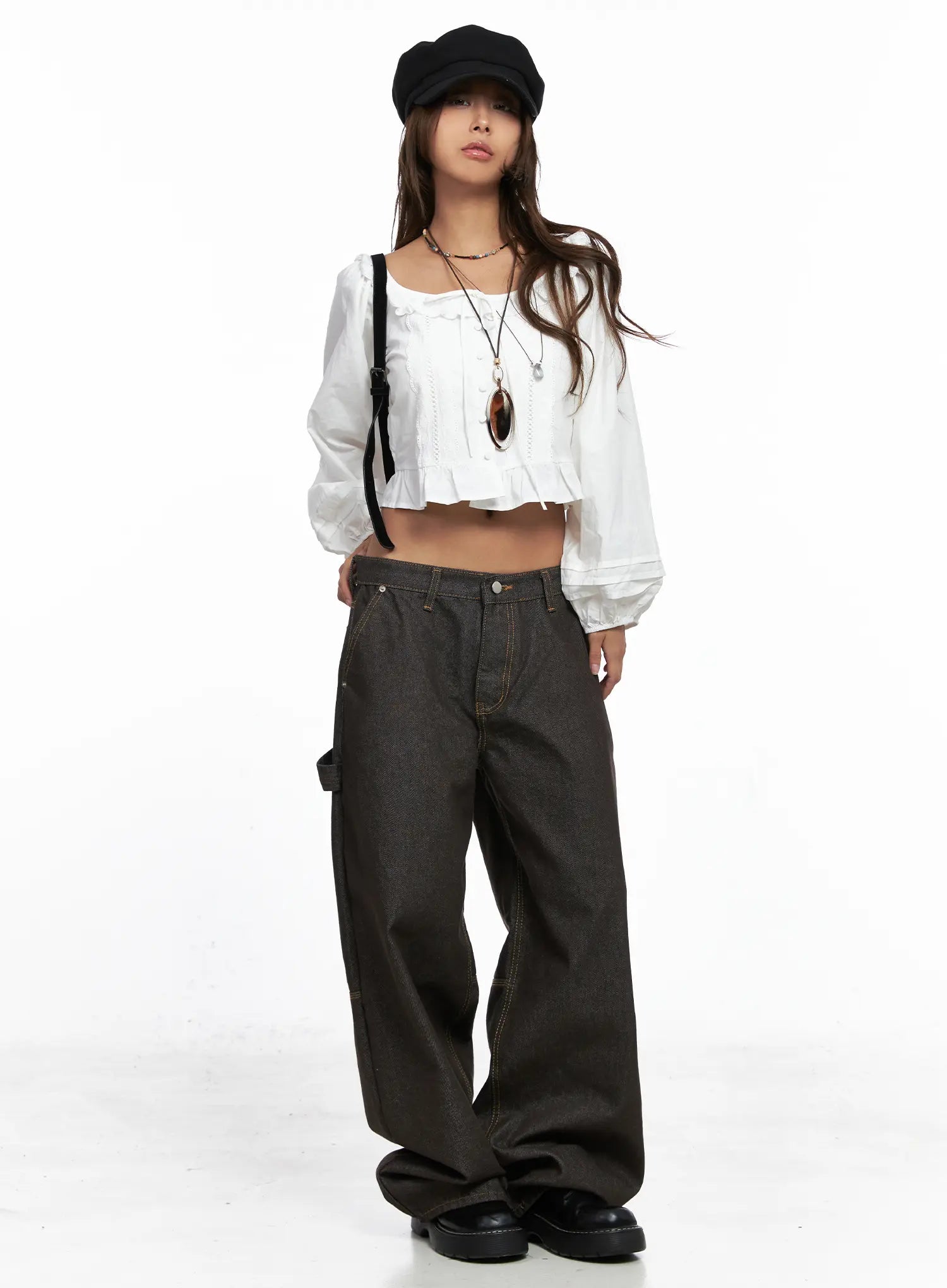 Oaklyn Non-Fade Wide-Leg Jeans CO513