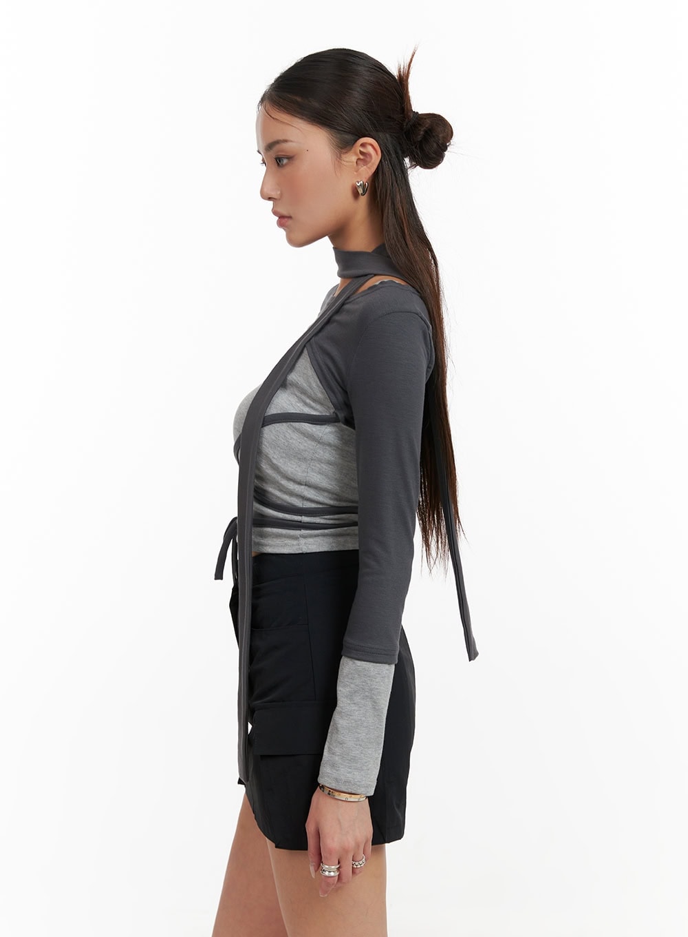 X Strap Bolero with Thin Scarf CY402