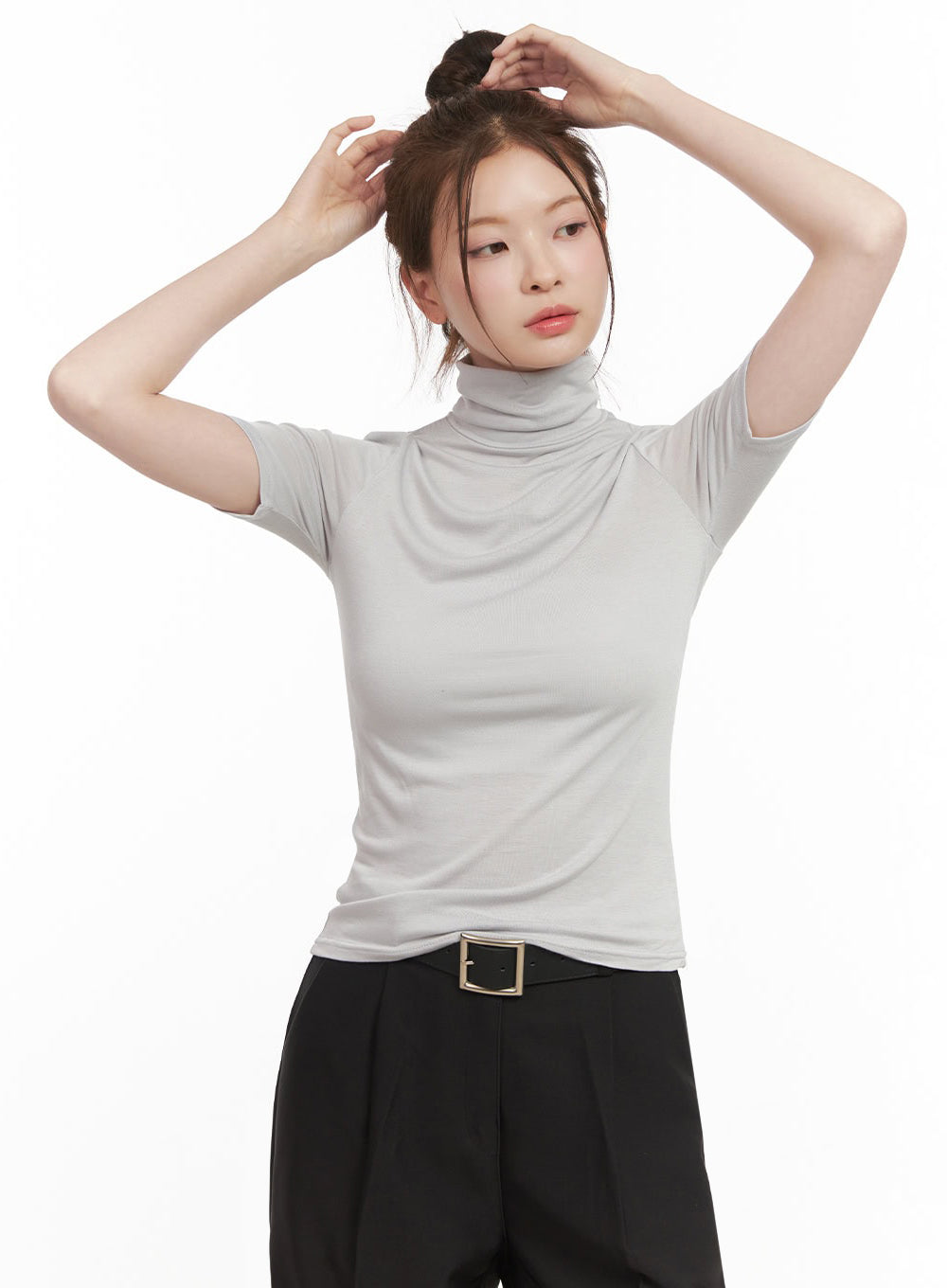 Essential Turtle Neck Short Sleeve Top IF505