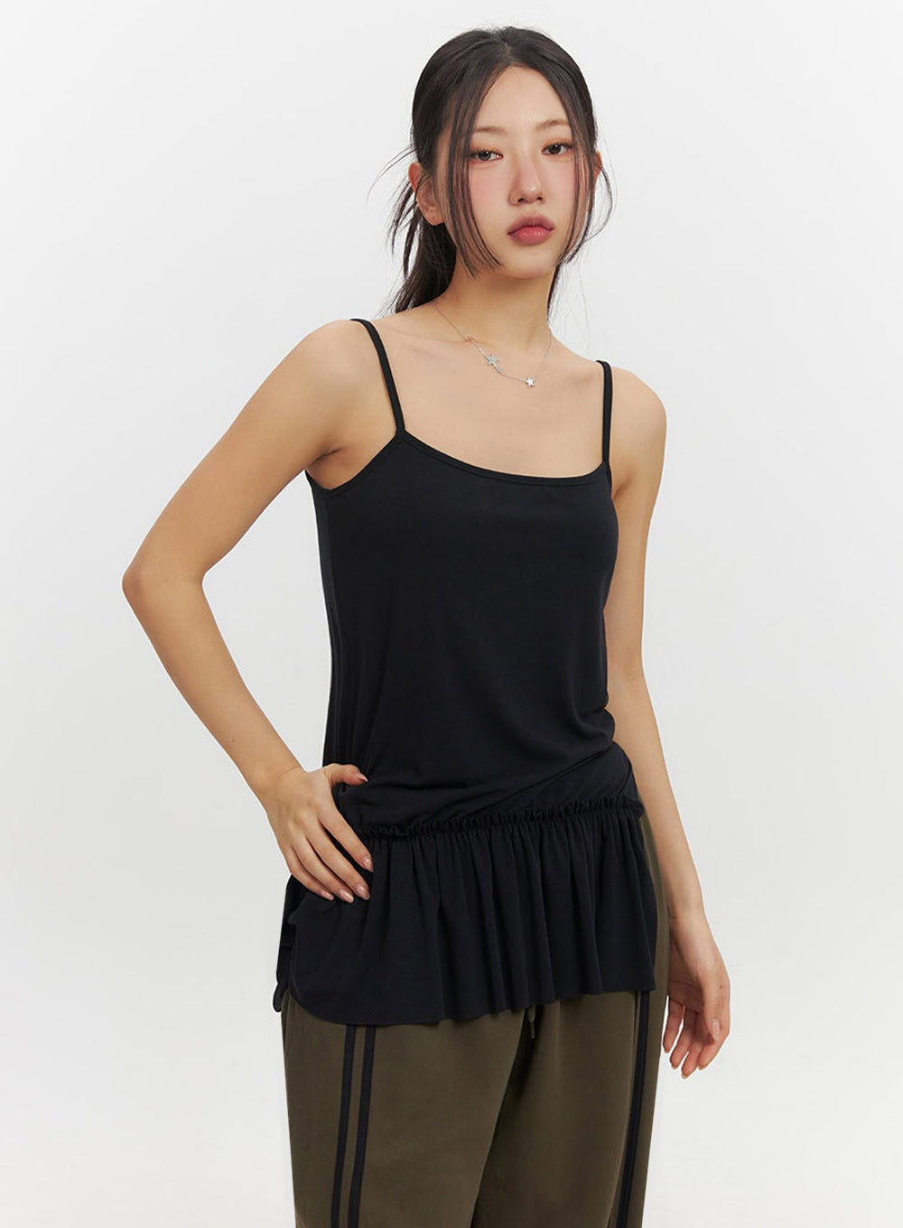 Ruffle Layered Camisole Top IF510