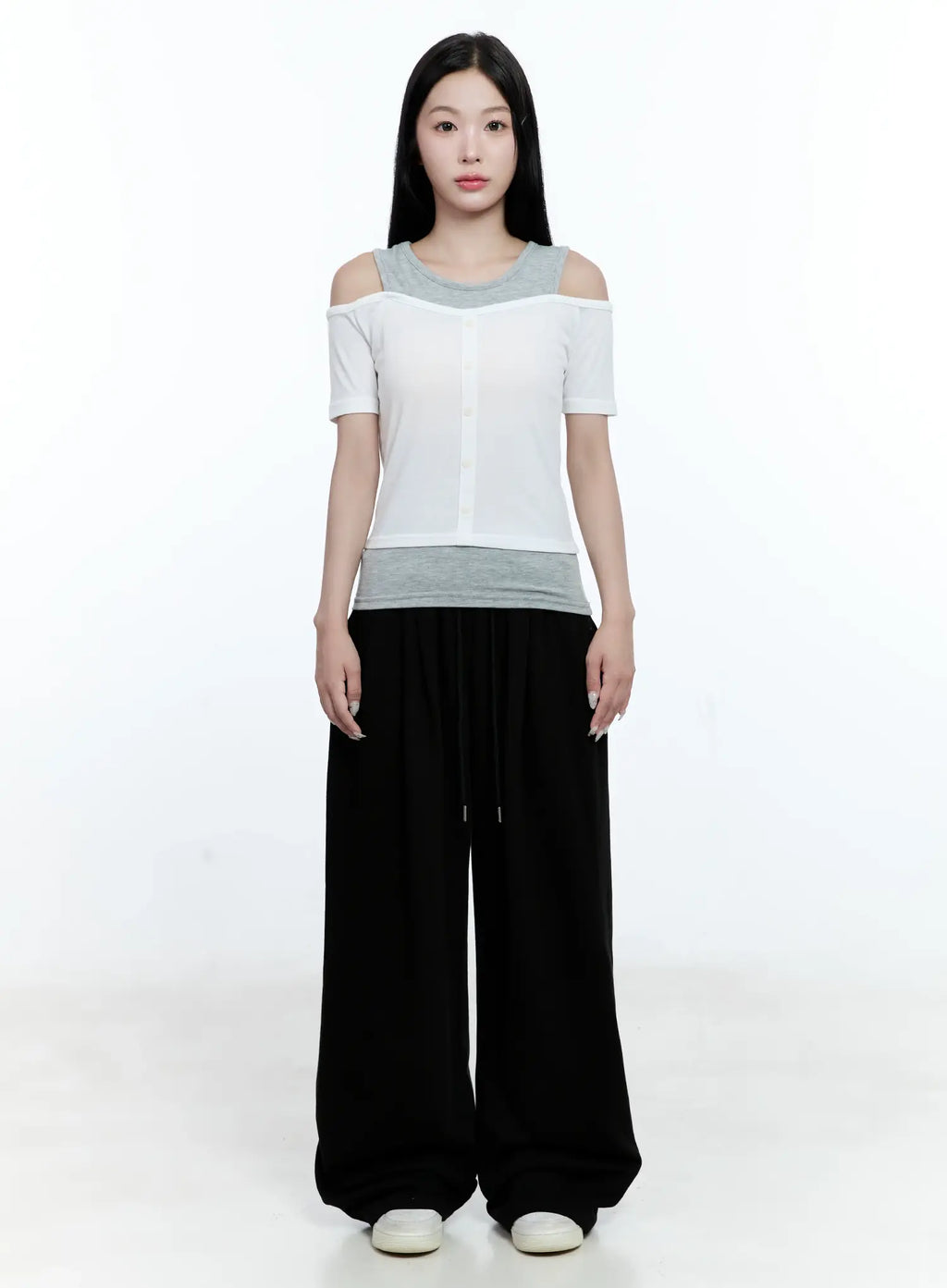 Layered Off-Shoulder Top CG513