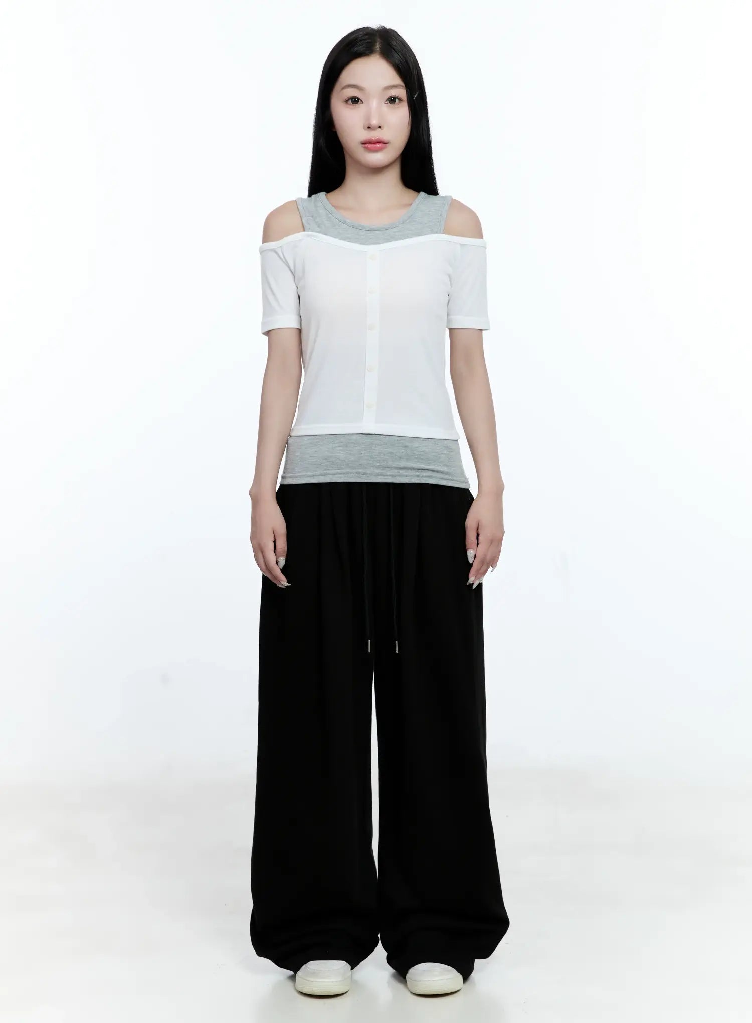 Layered Off-Shoulder Top CG513