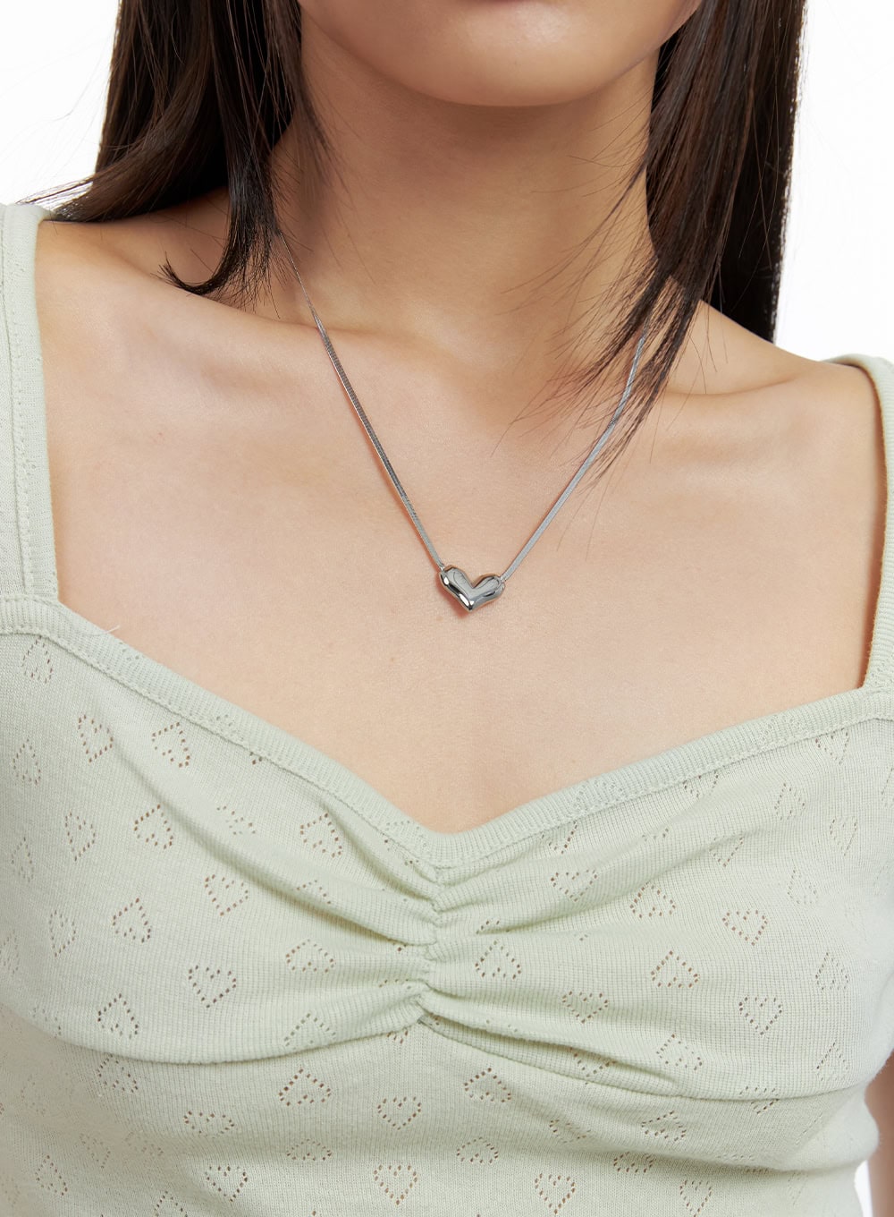 Flat Heart Necklace IL417