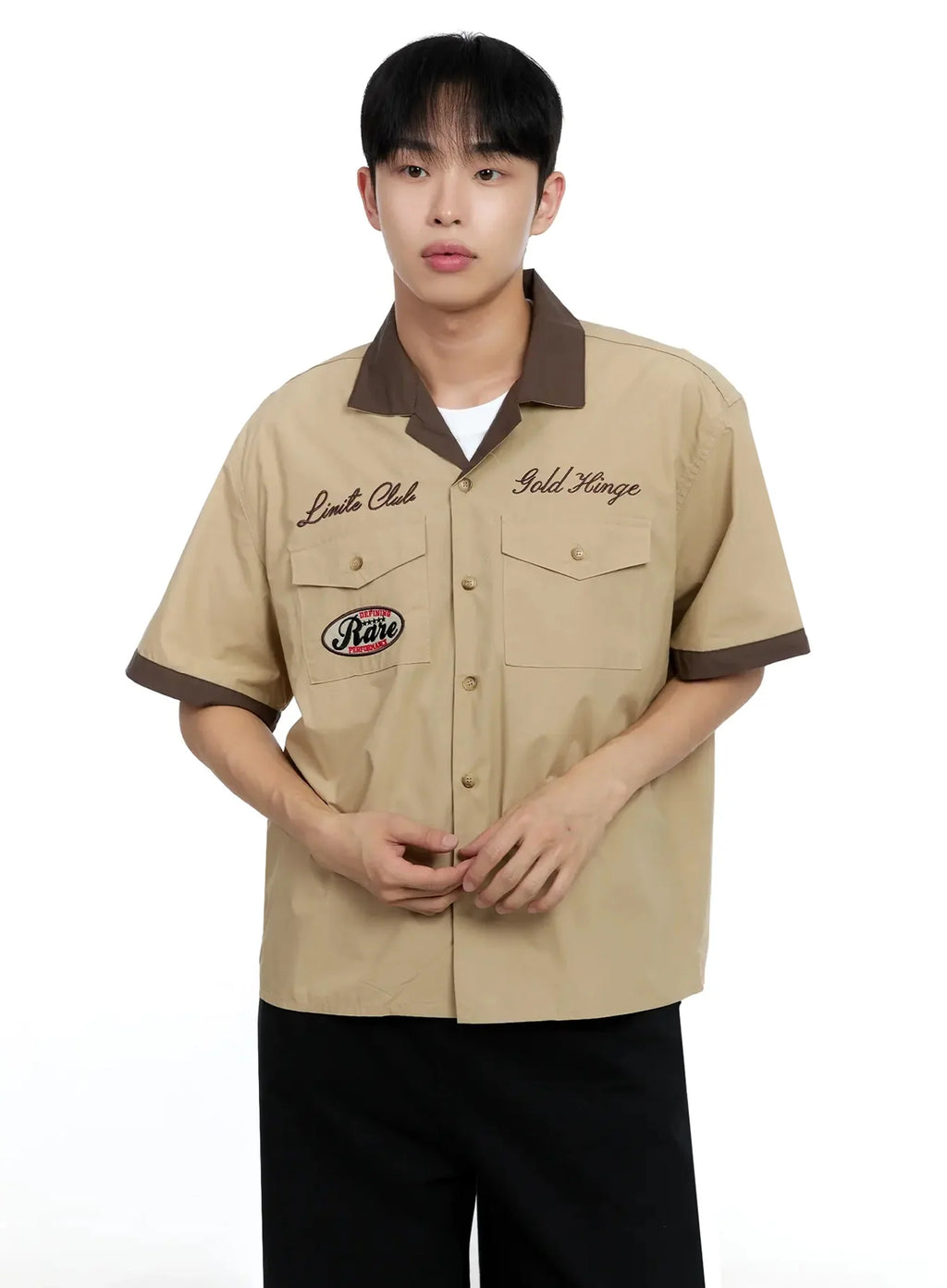 Men's Embroidered Graphic Shirt IG520