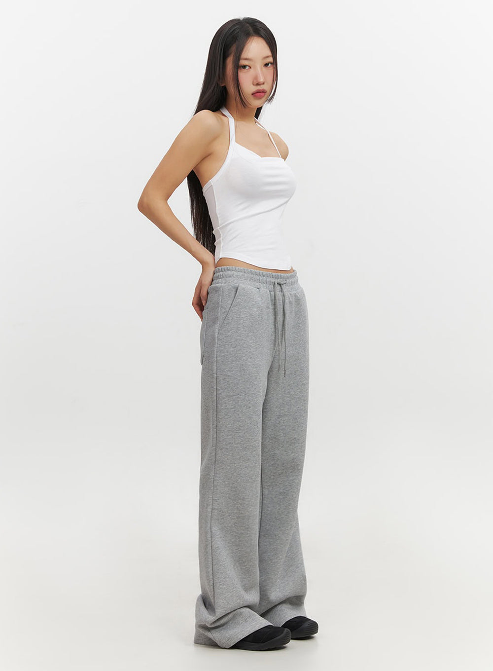 Essential Halter-Neck Crop Cami Top IF510