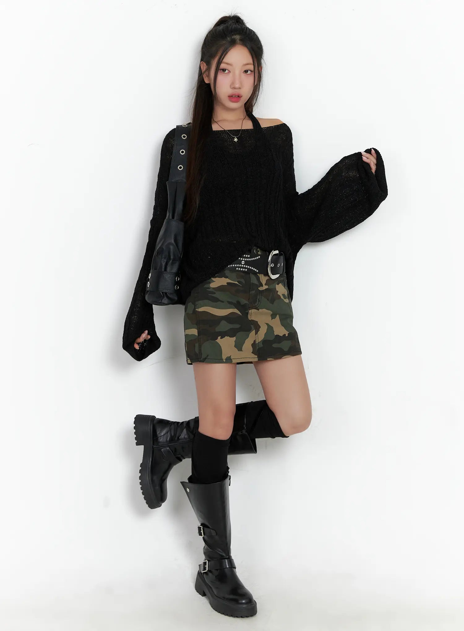 Camo Print Mini Skirt CS502