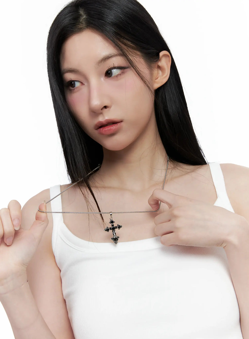 Black Cross Necklace CO503