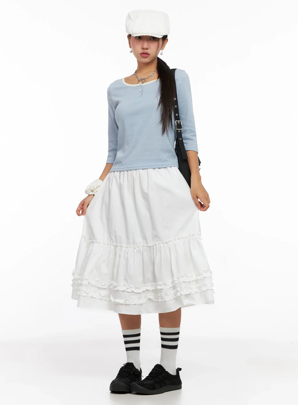 3/4 Sleeve Round Neck Tee IG527