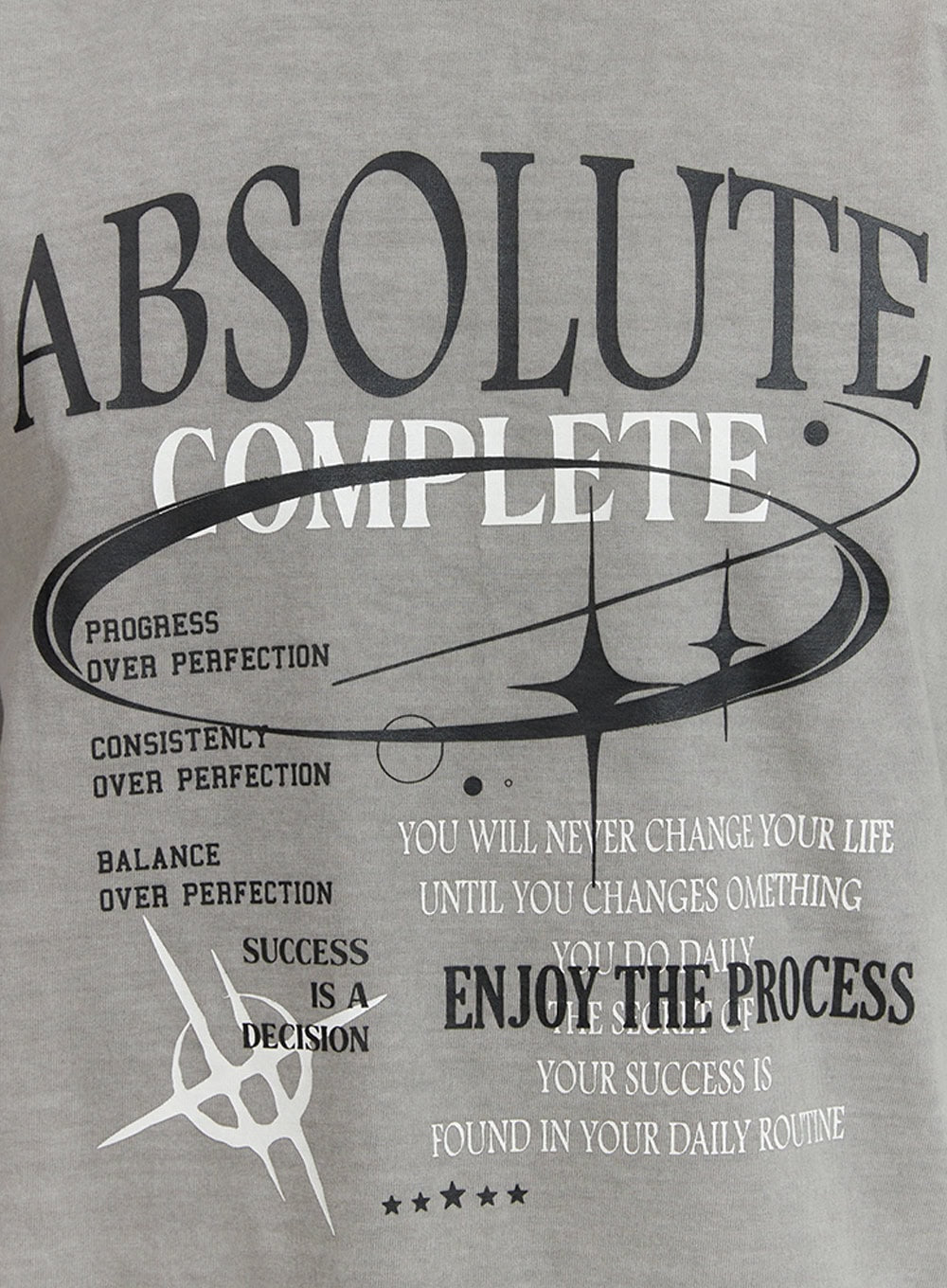 Men's Cotton Lettering Oversized Graphic Tee (Gray) IU414