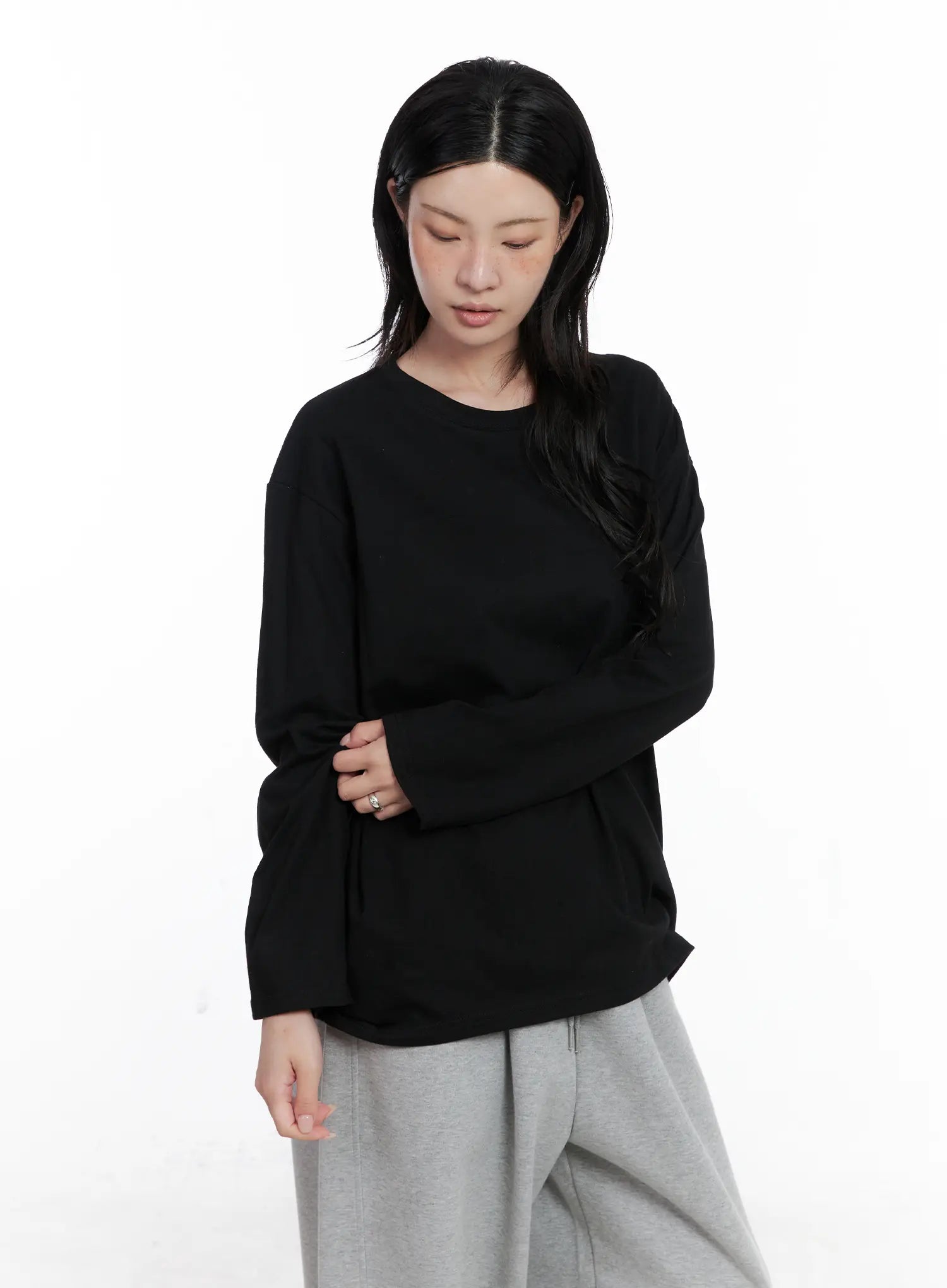Basic Oversized Long Sleeve Tee CS529