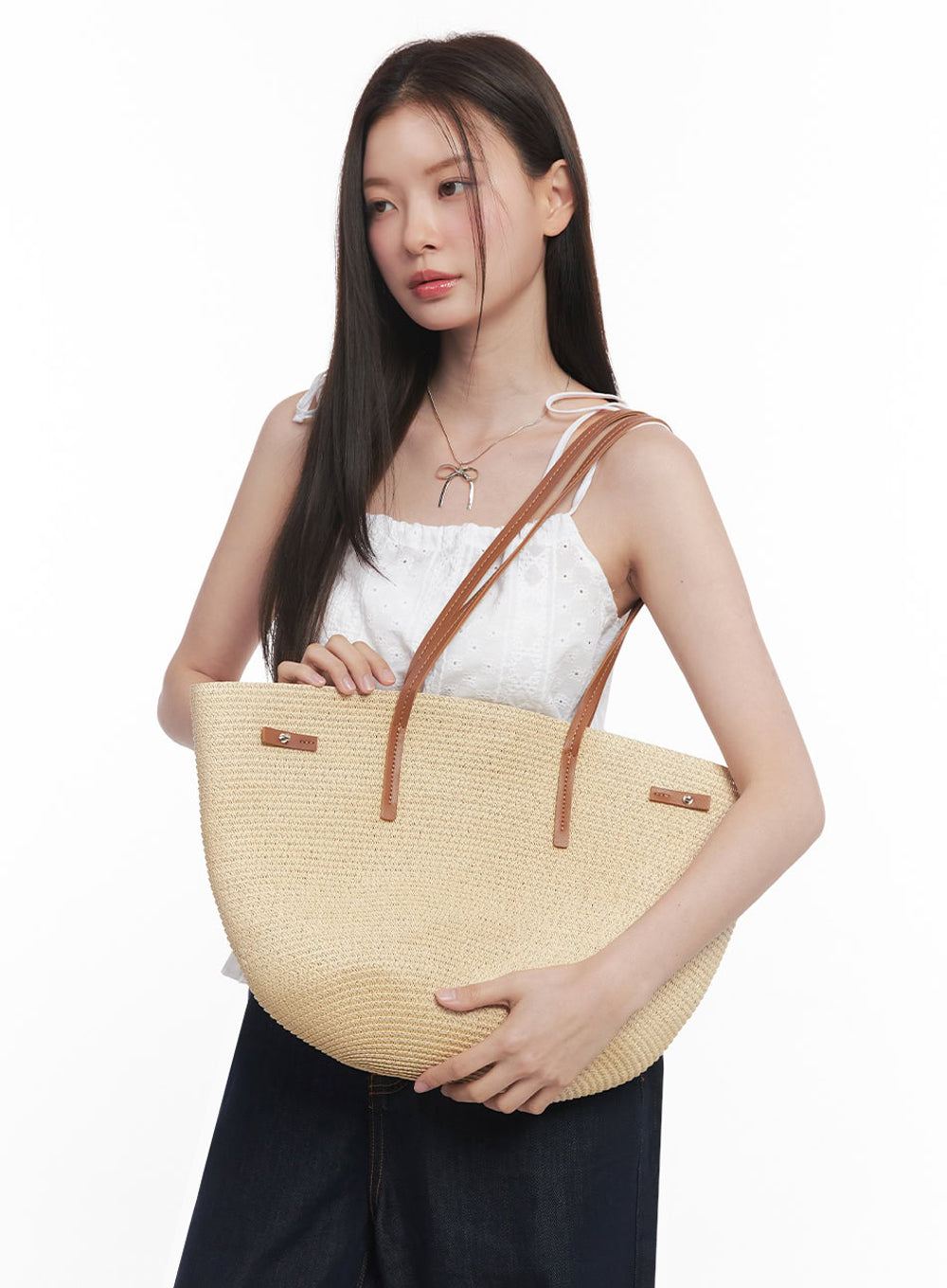 Rattan Tote Shoulder Bag IY509