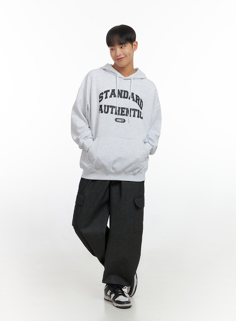 Men's Loose Fit Graphic Hoodie IO420