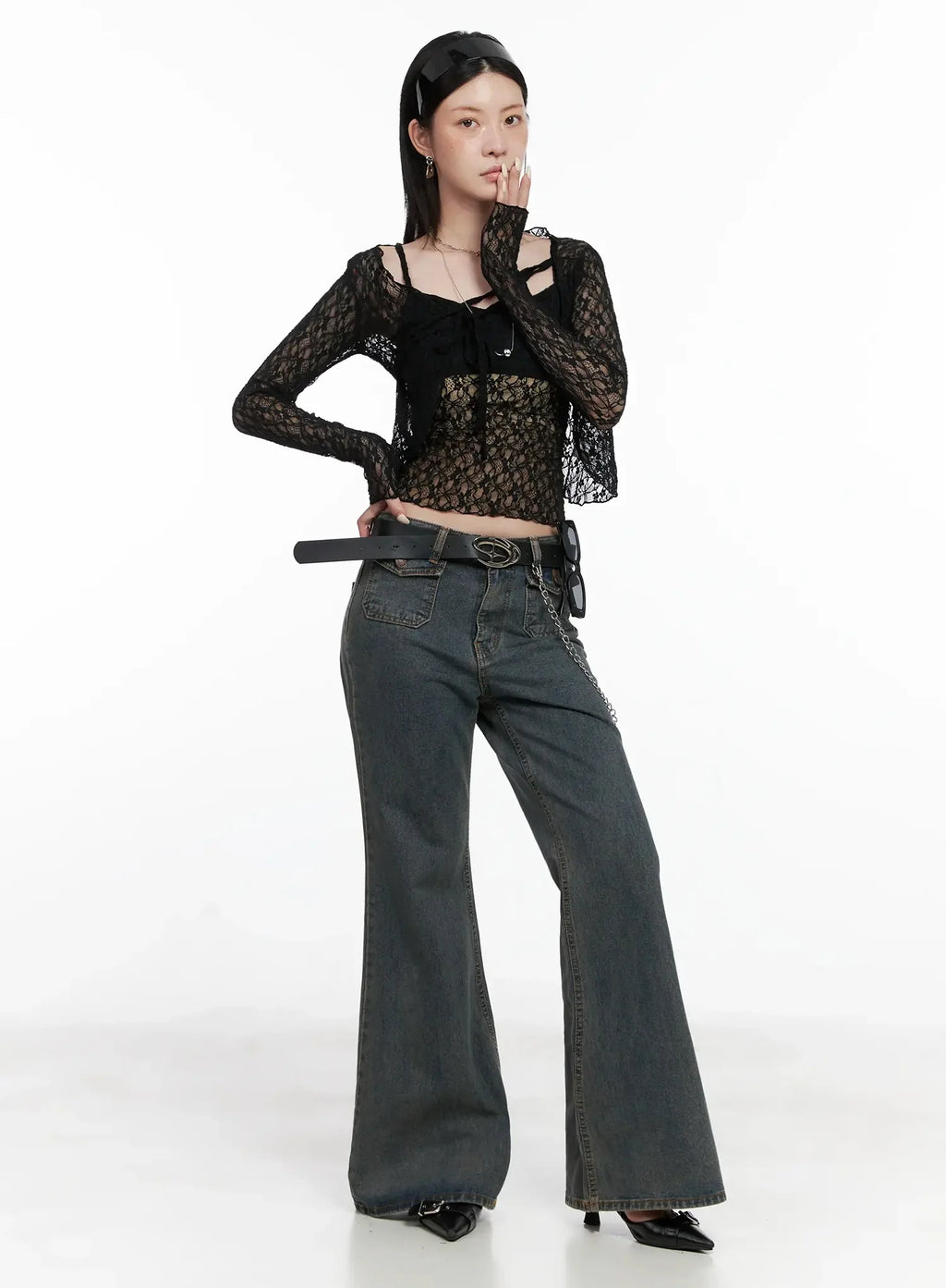 Rayne Washed Flared Jeans IS508