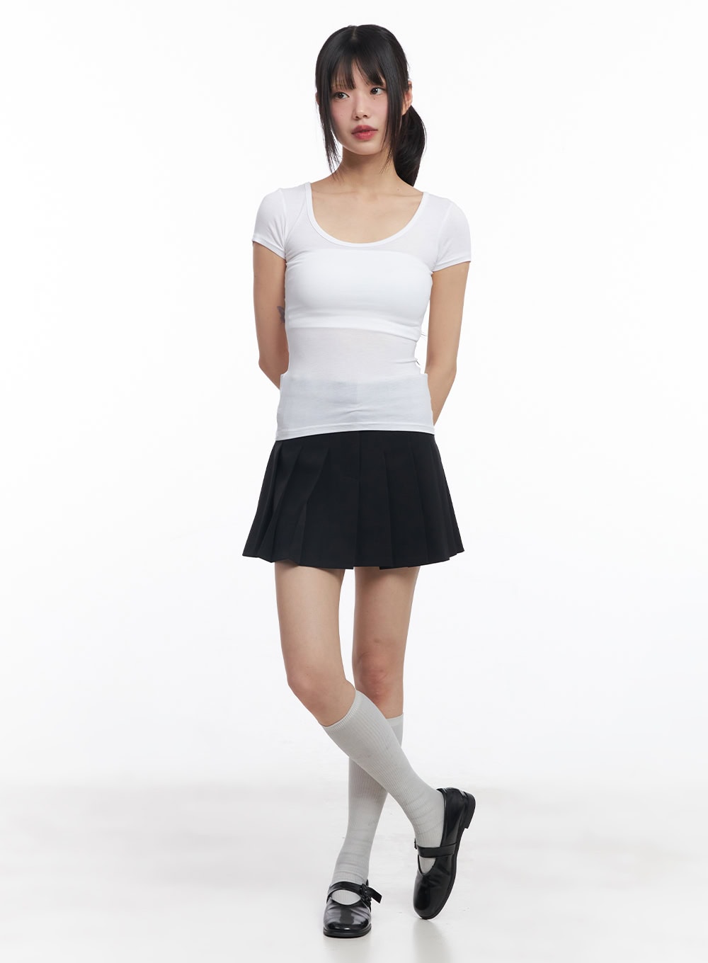 Essential Slim-Fit Crop Tee CY514