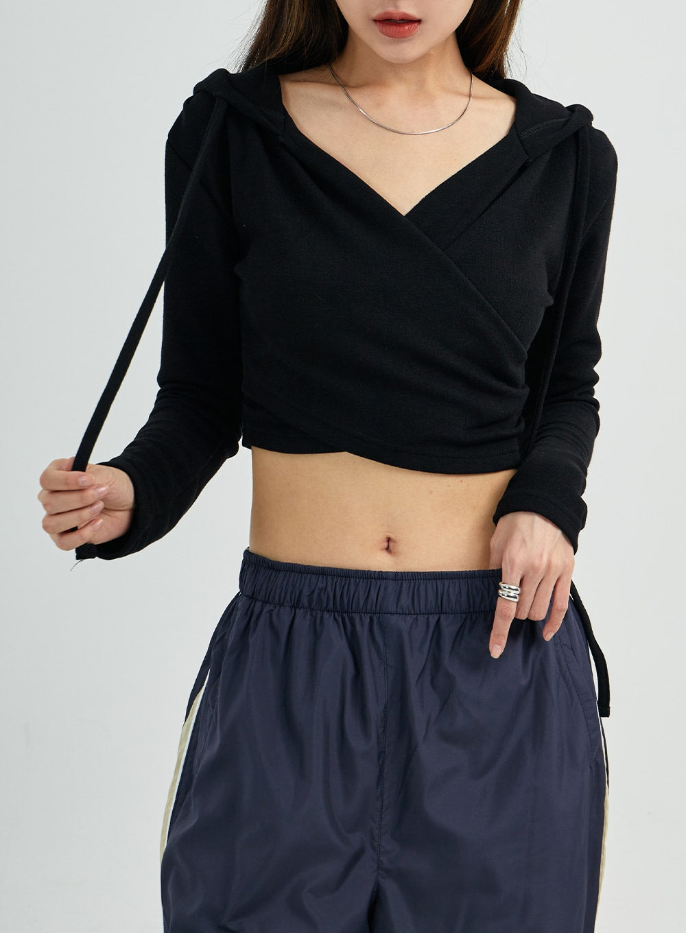 Wrap Crop Hoodie CS27