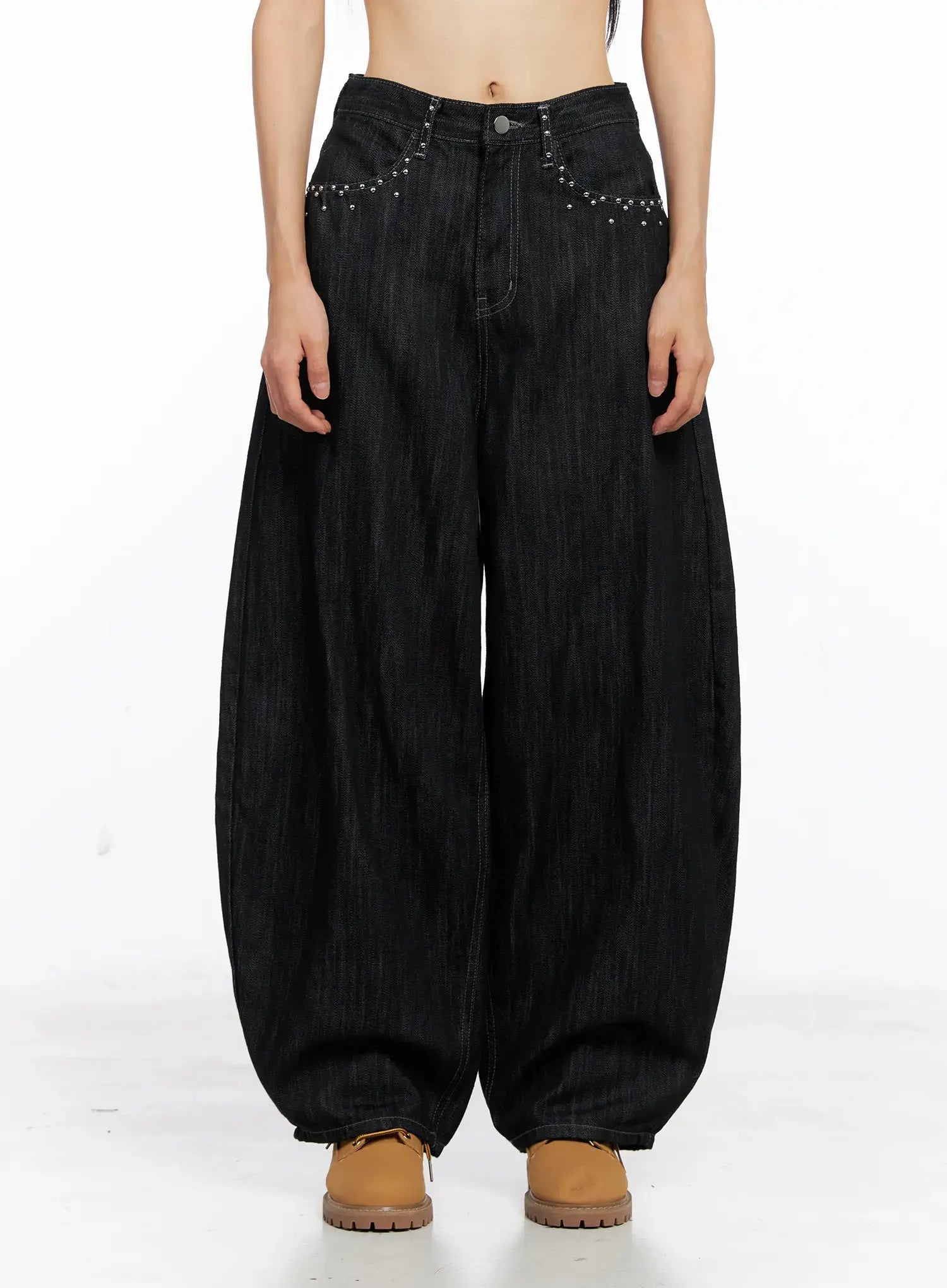 Miles Rhinestone Barrel Jeans CS509