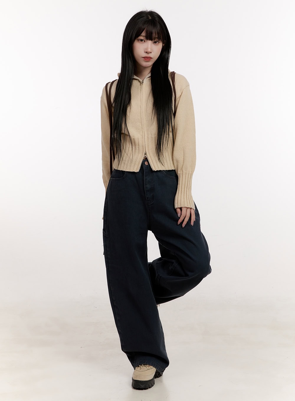 Cozy Zip-Up Sweater Cardigan CJ531