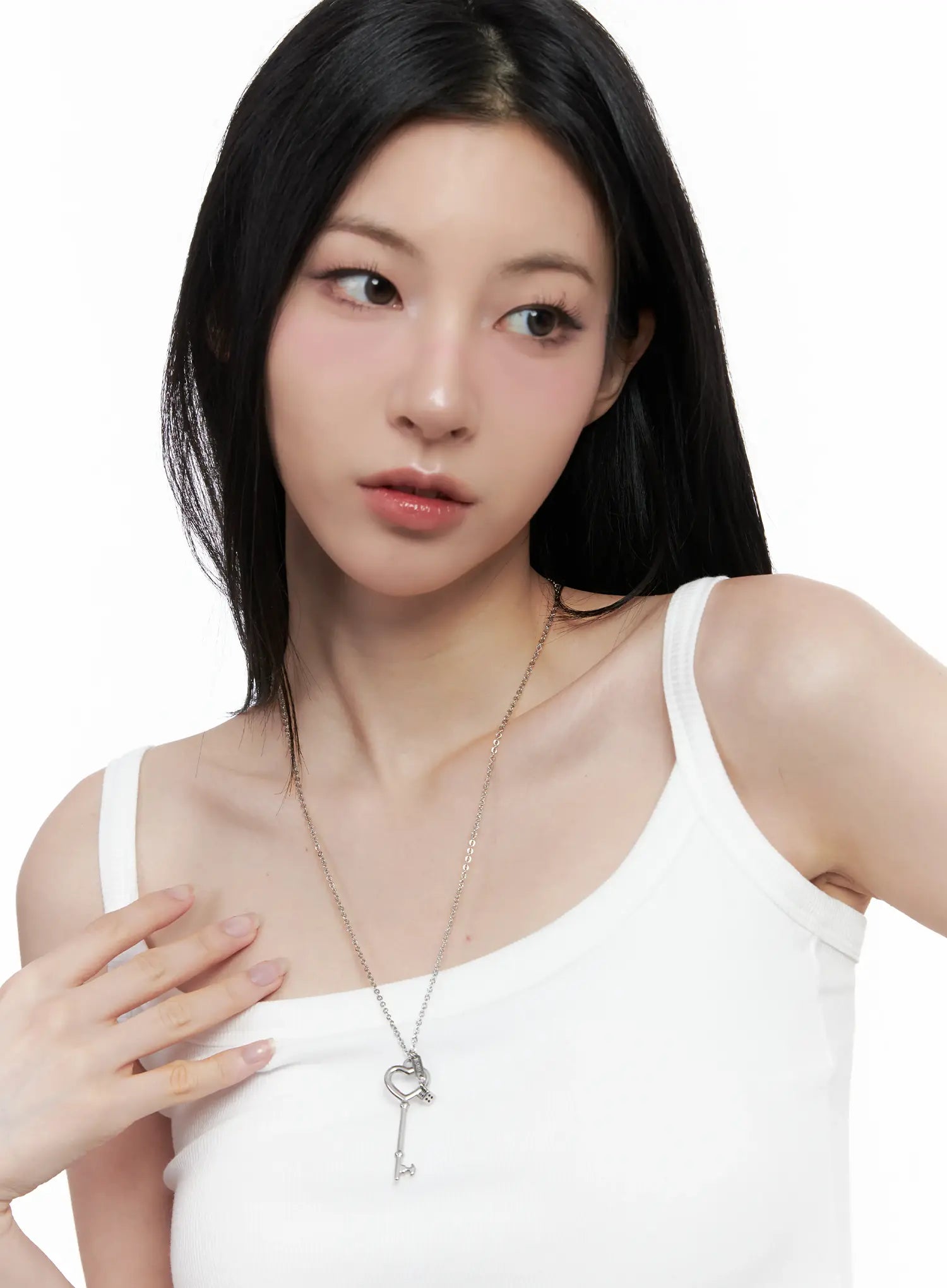 Heart Key Long Necklace CO503