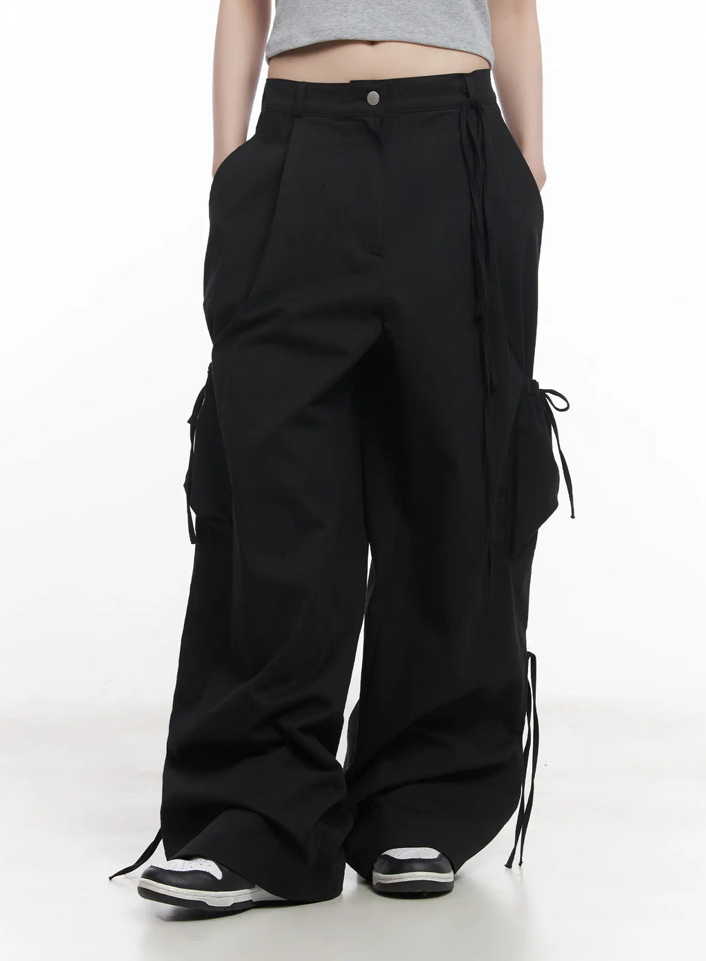 Strap Cargo Wide-Leg Pants CU518